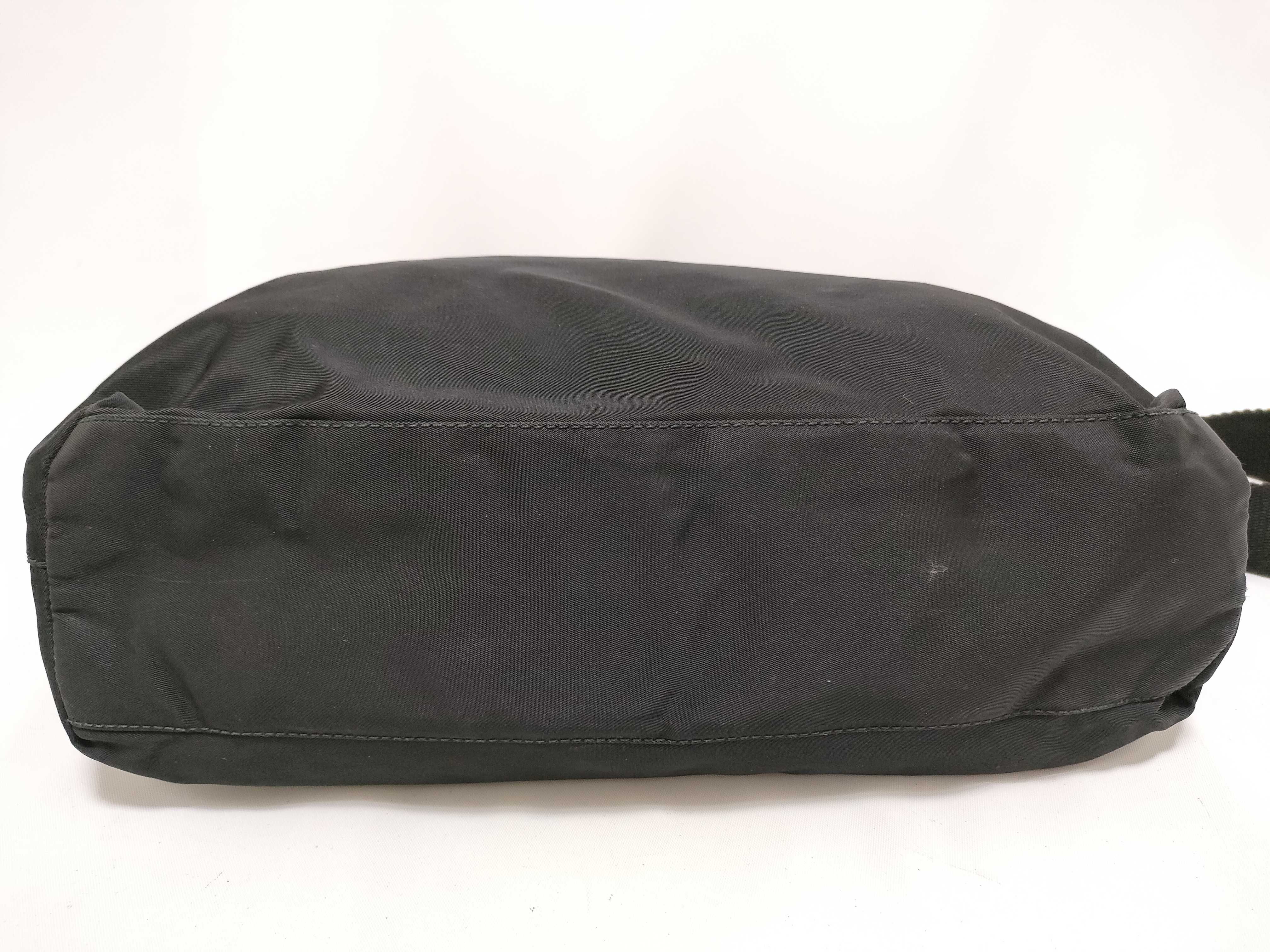 Nylon Shoulder Bag, Black Nylon Shoulder Bag — view 7