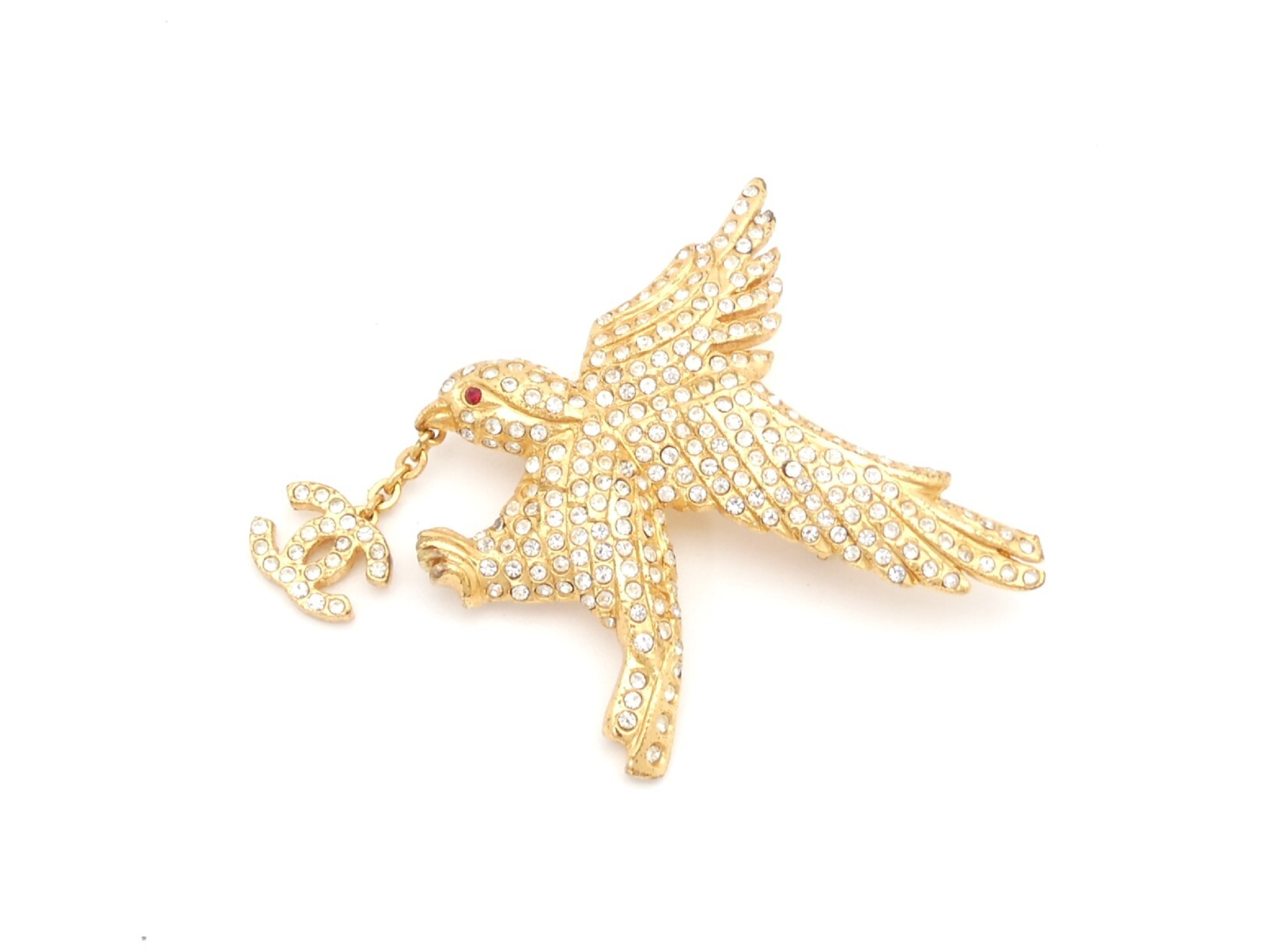 Eagle Rhinestone Coco Mark Brooch — view 2