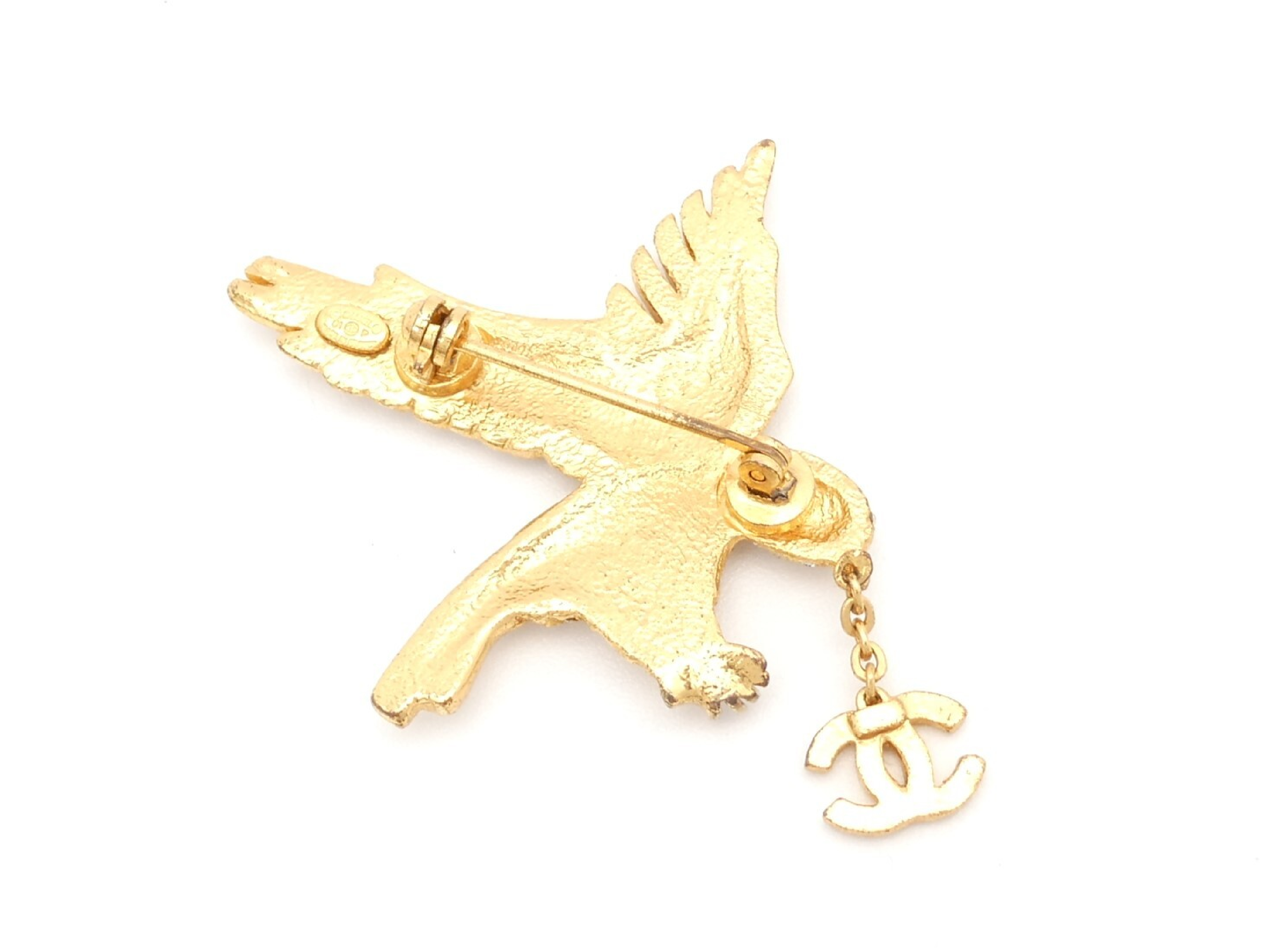 Eagle Rhinestone Coco Mark Brooch — view 3