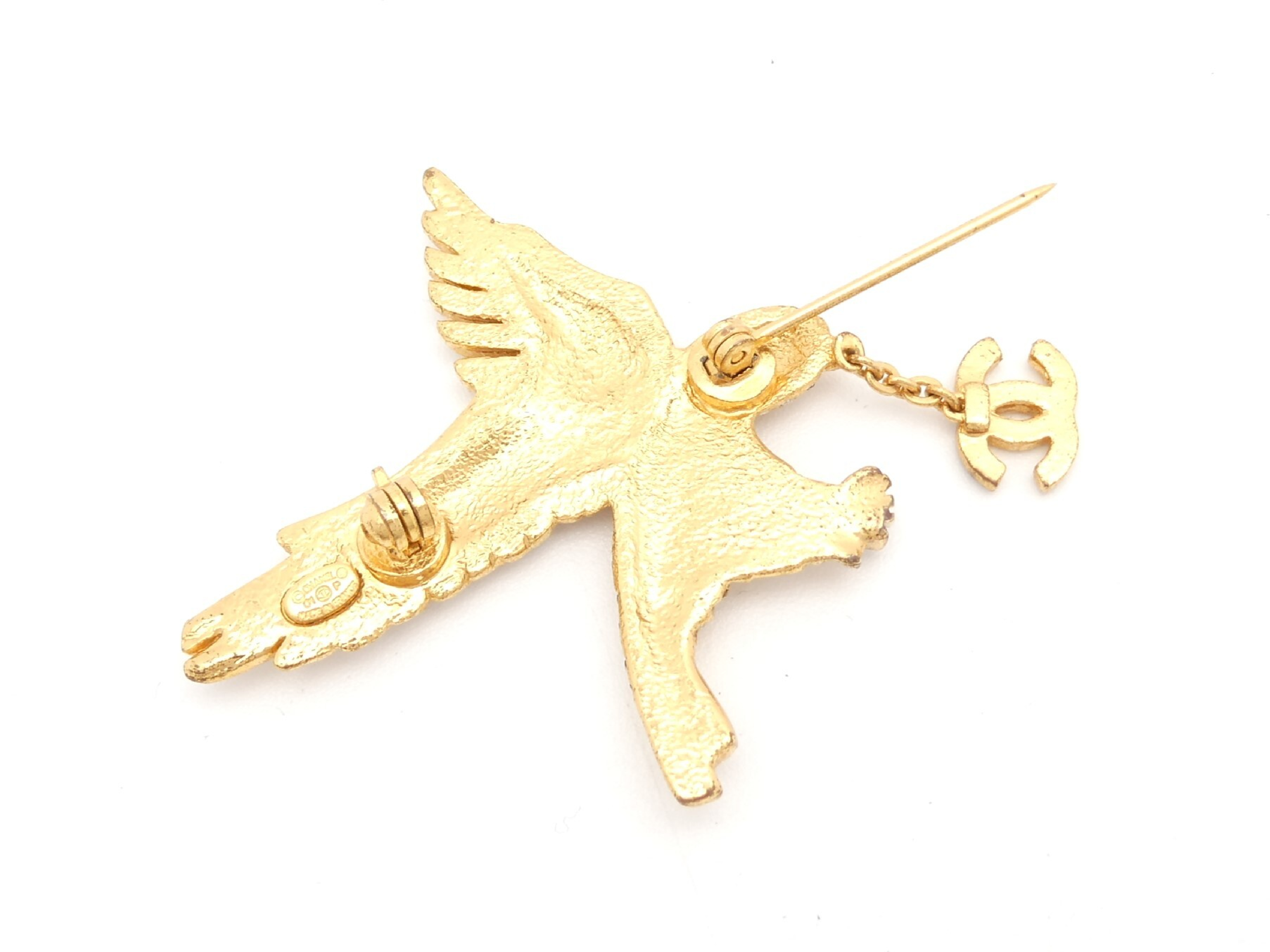 Eagle Rhinestone Coco Mark Brooch — view 4