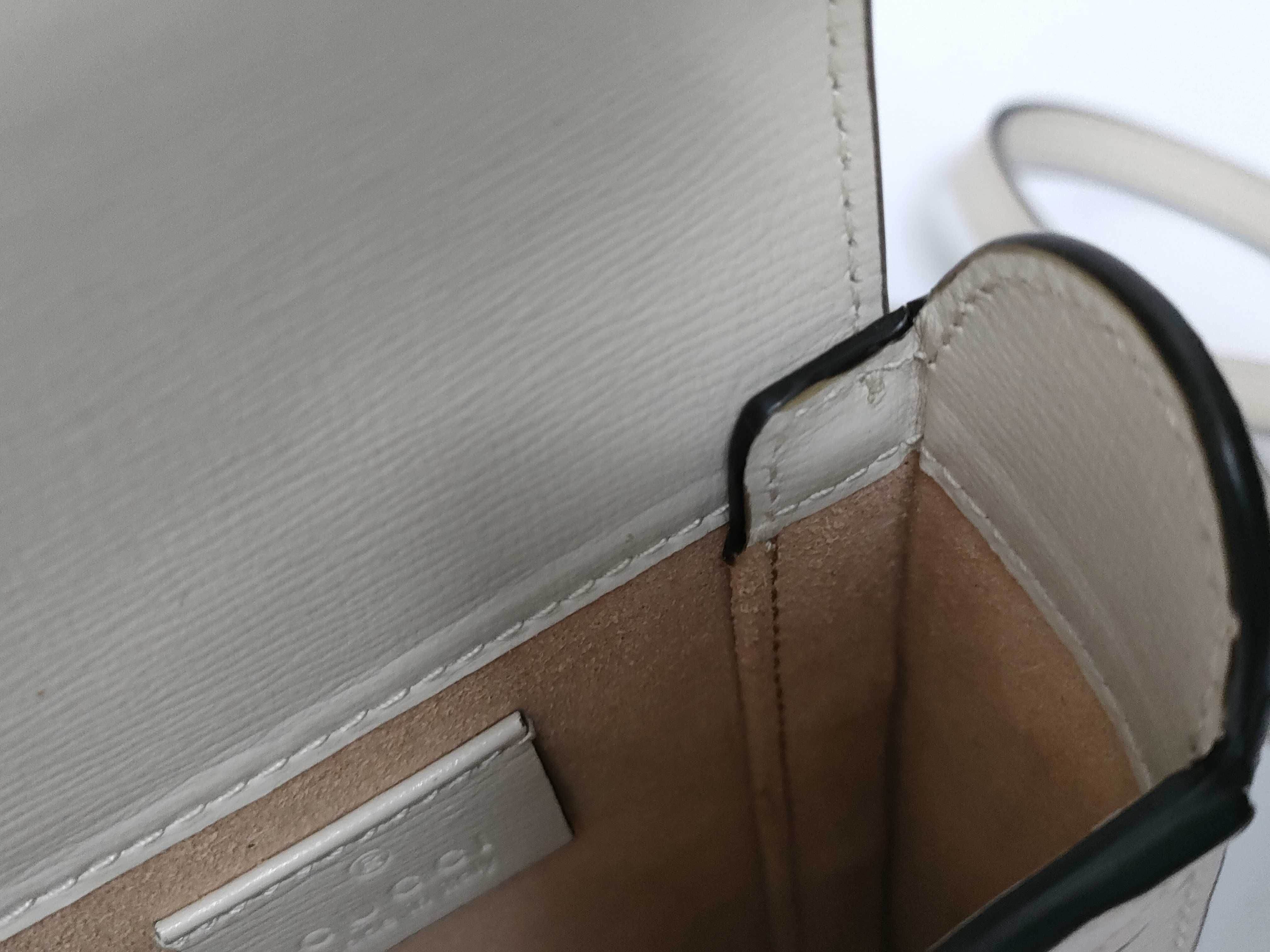 GG Supreme SG- GG Supreme Horsebit PVC x leather Shoulder bag Beige x white 625615 Shoulder bag — view 11