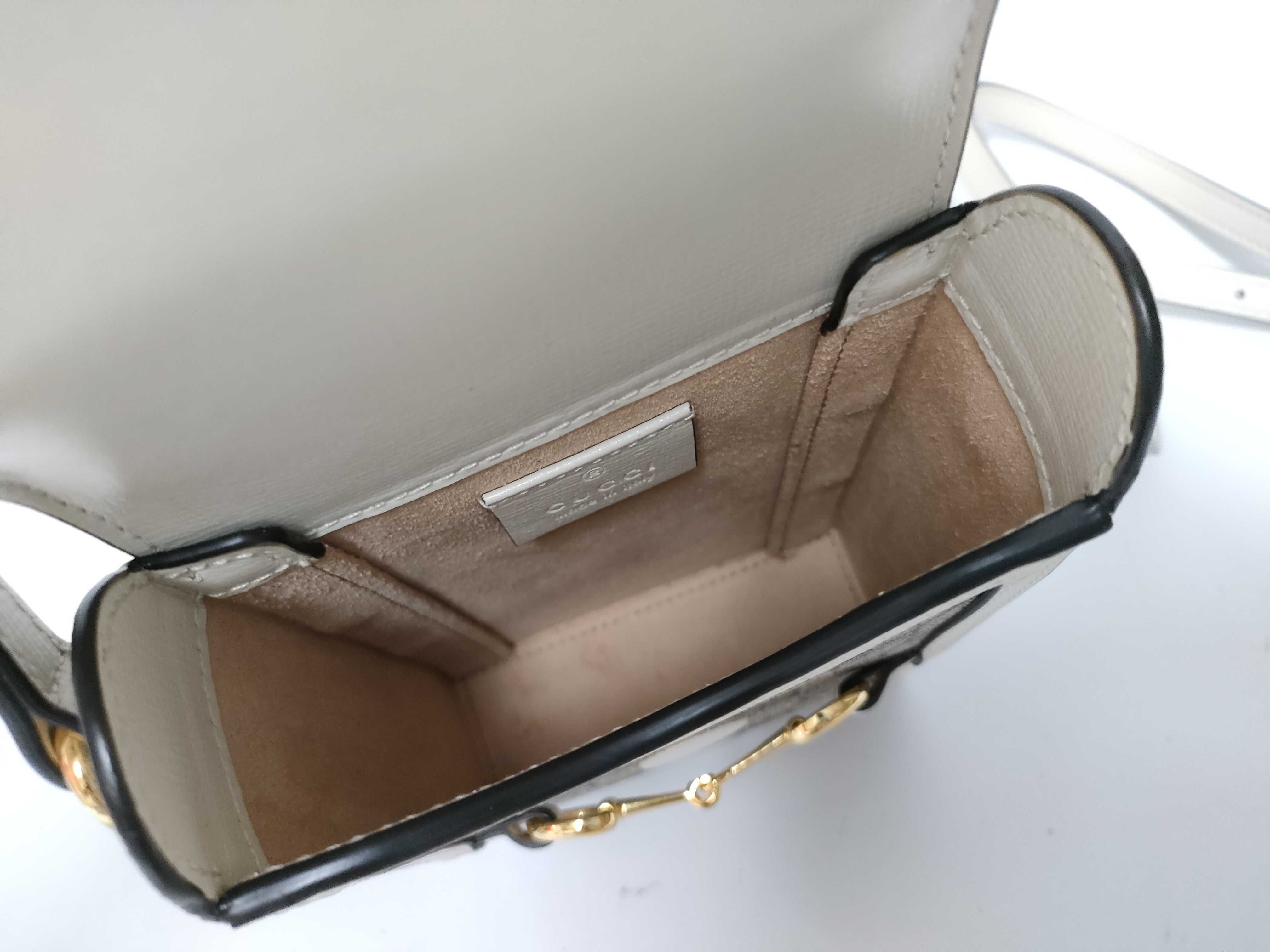 GG Supreme SG- GG Supreme Horsebit PVC x leather Shoulder bag Beige x white 625615 Shoulder bag — view 10