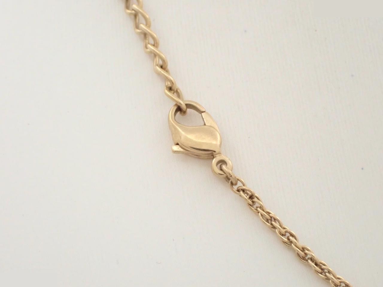 gold necklace, chain approximately 44cm — view 2