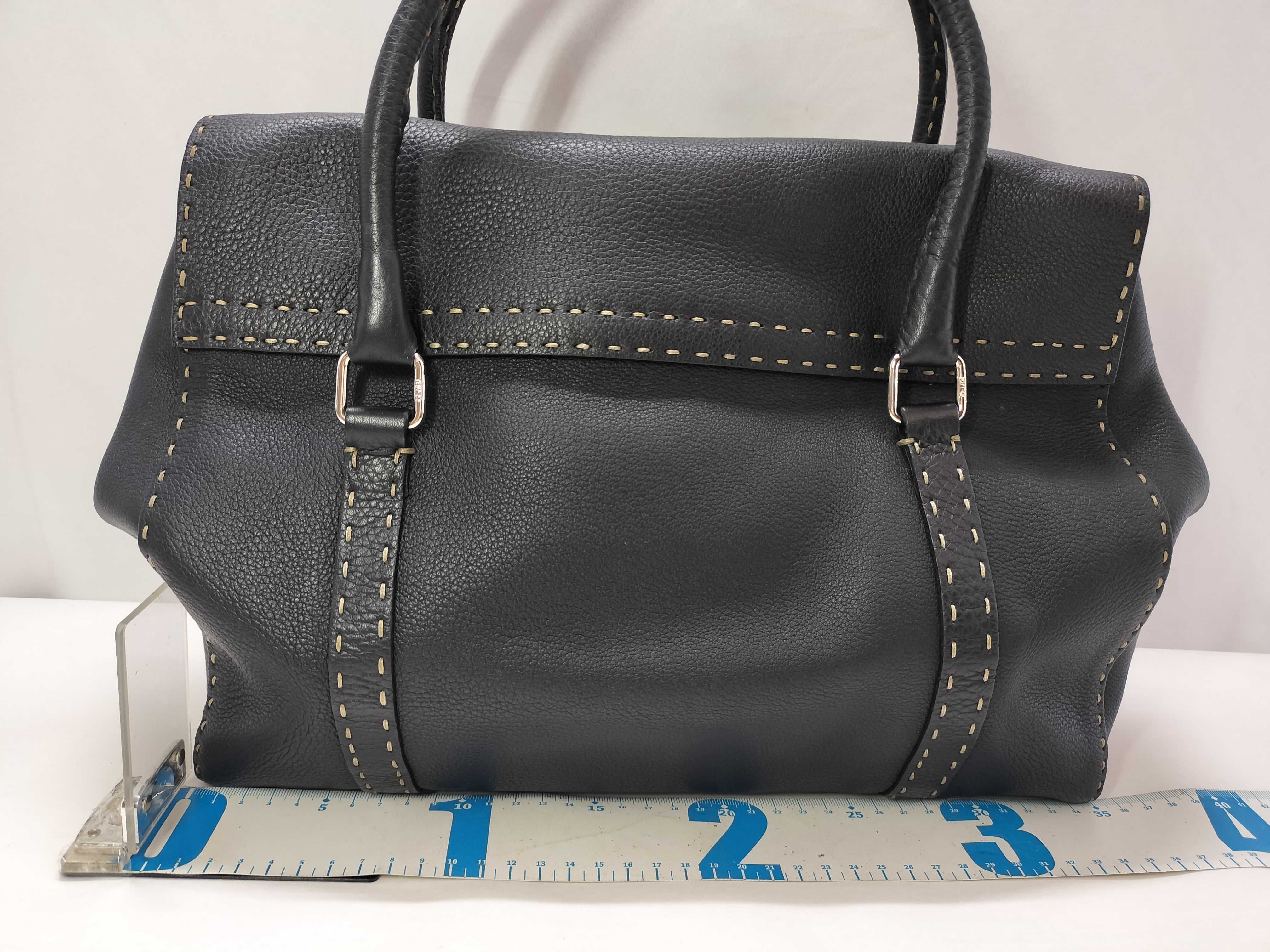 Selleria Mini Linda Leather Handbag, Black, with Dust Bag — view 2
