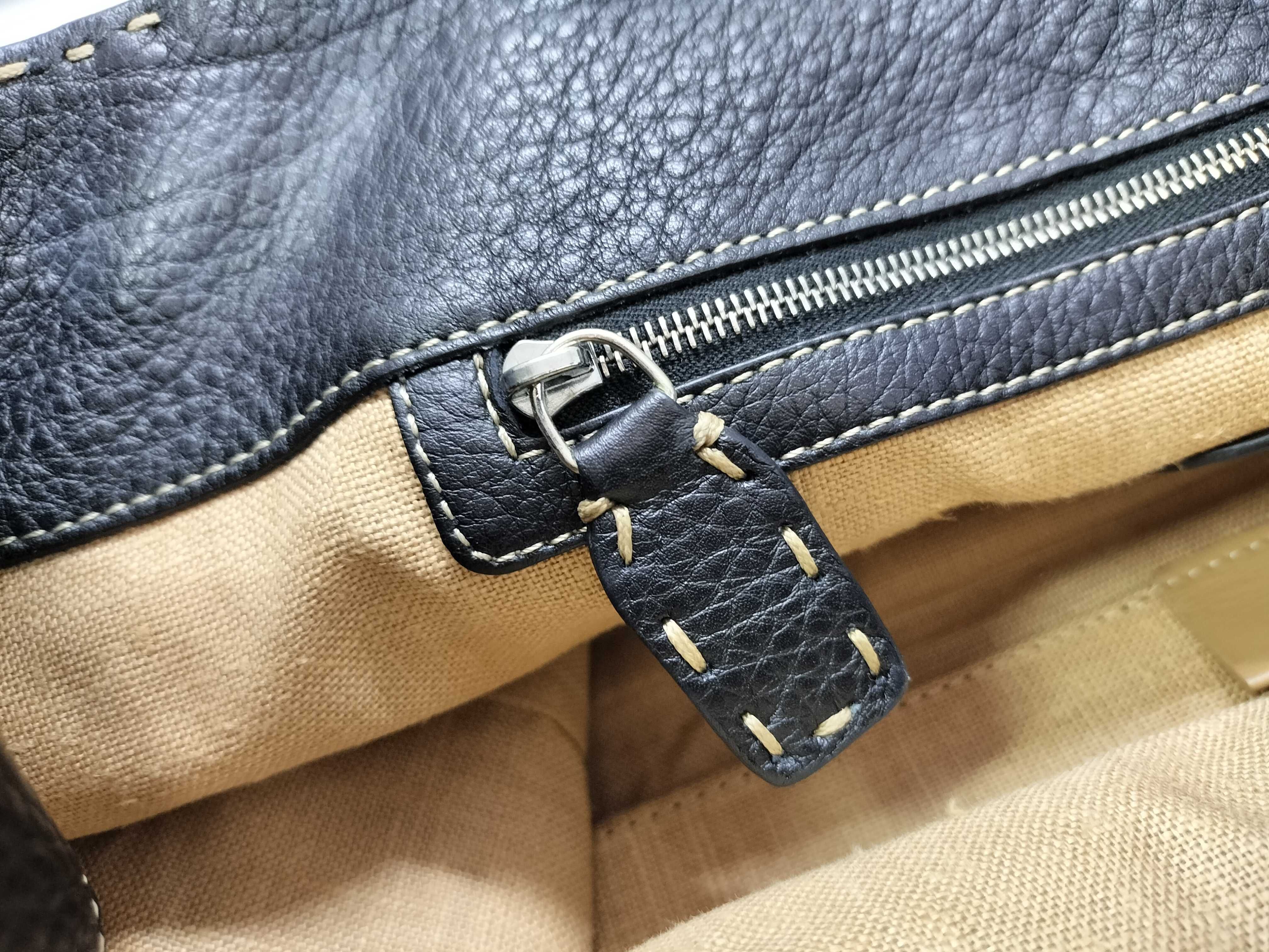 Selleria Mini Linda Leather Handbag, Black, with Dust Bag — view 13