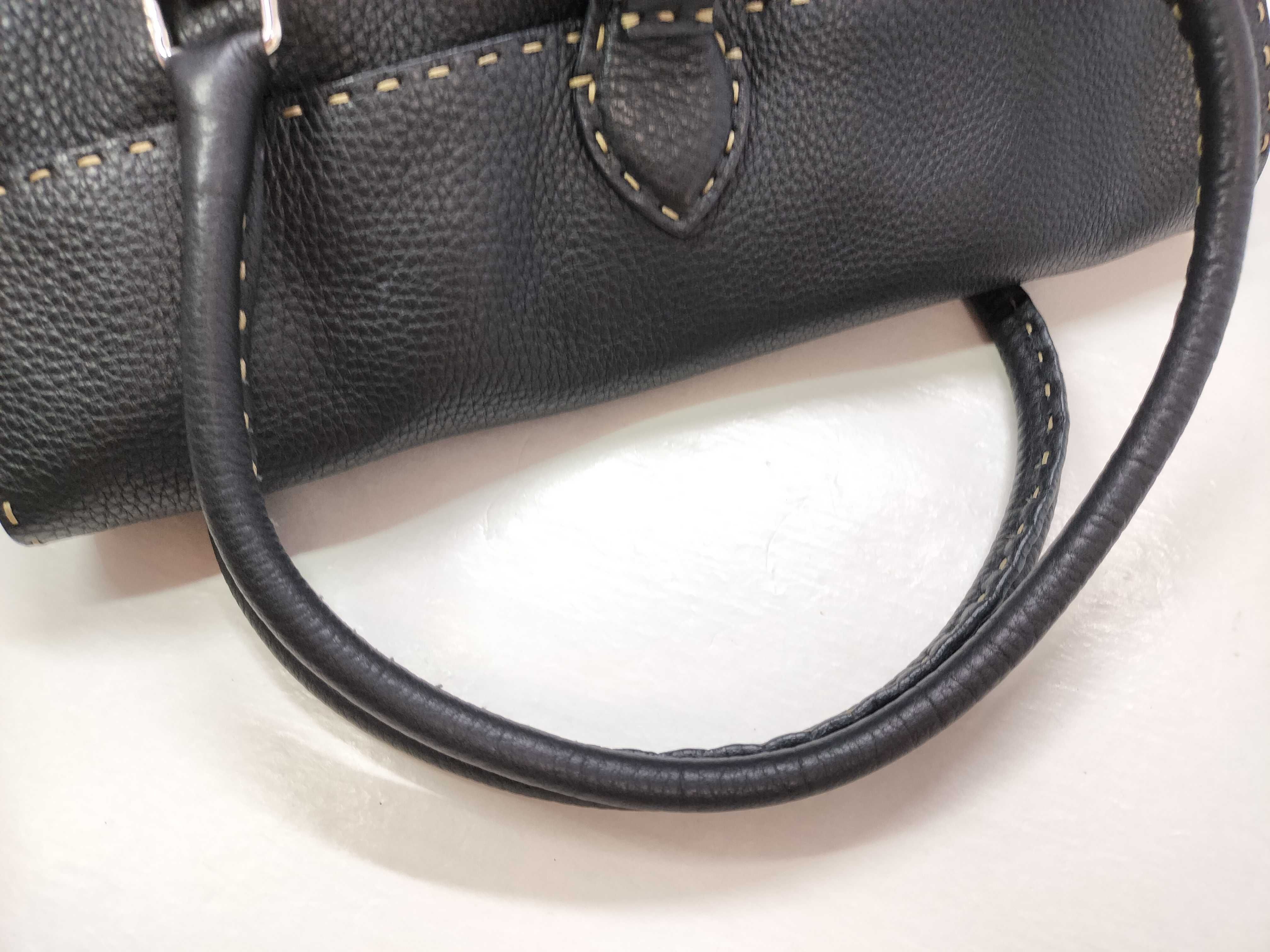 Selleria Mini Linda Leather Handbag, Black, with Dust Bag — view 3