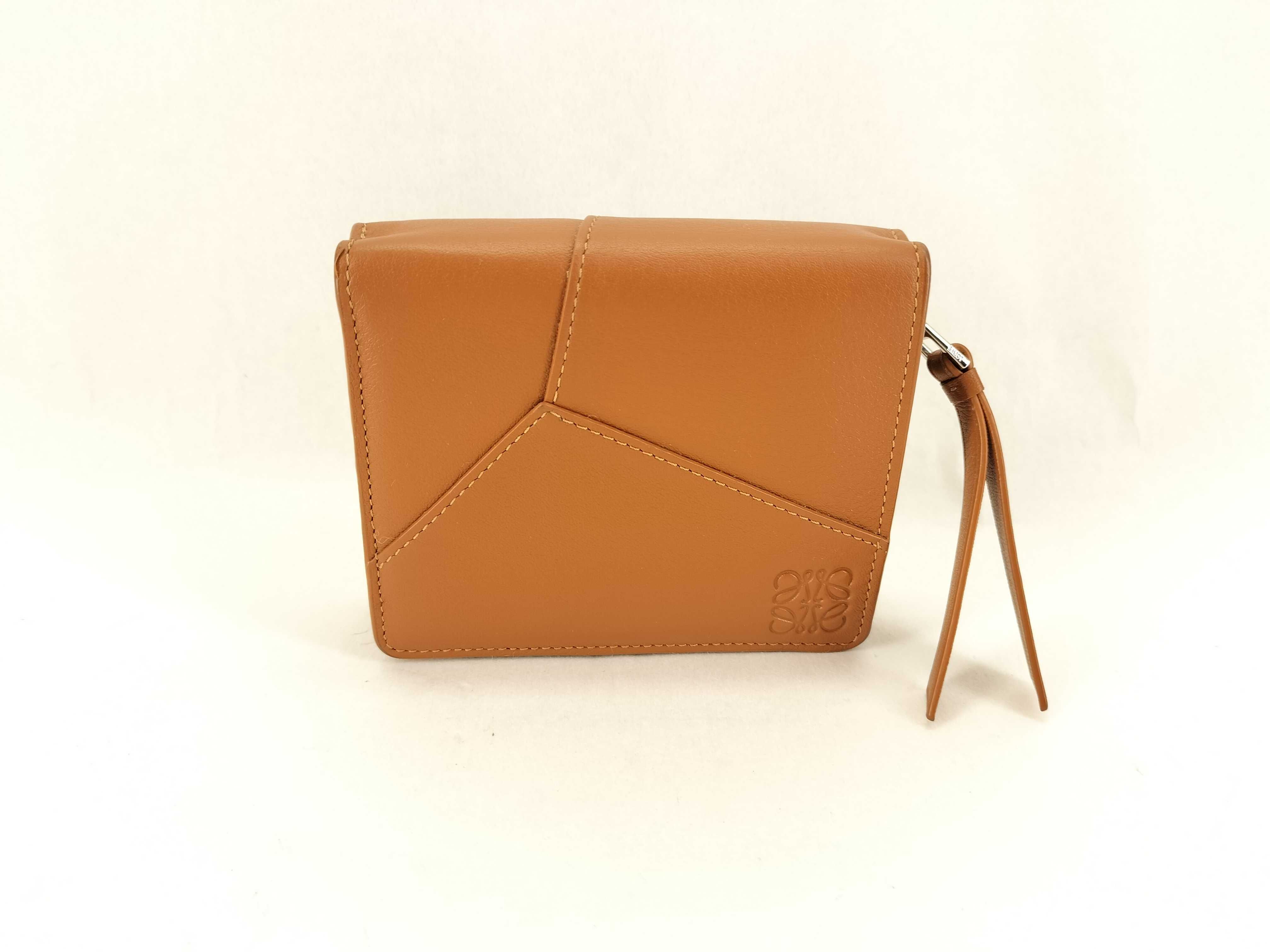 Puzzle Compact Wallet Brown Billfold