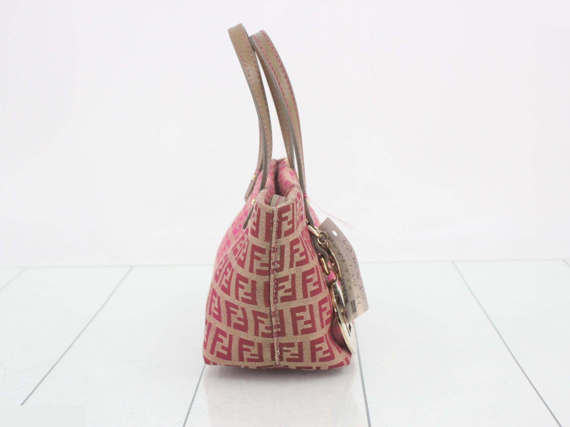 Zucchino (Bag) - Handbag with Charm - Pink — view 4