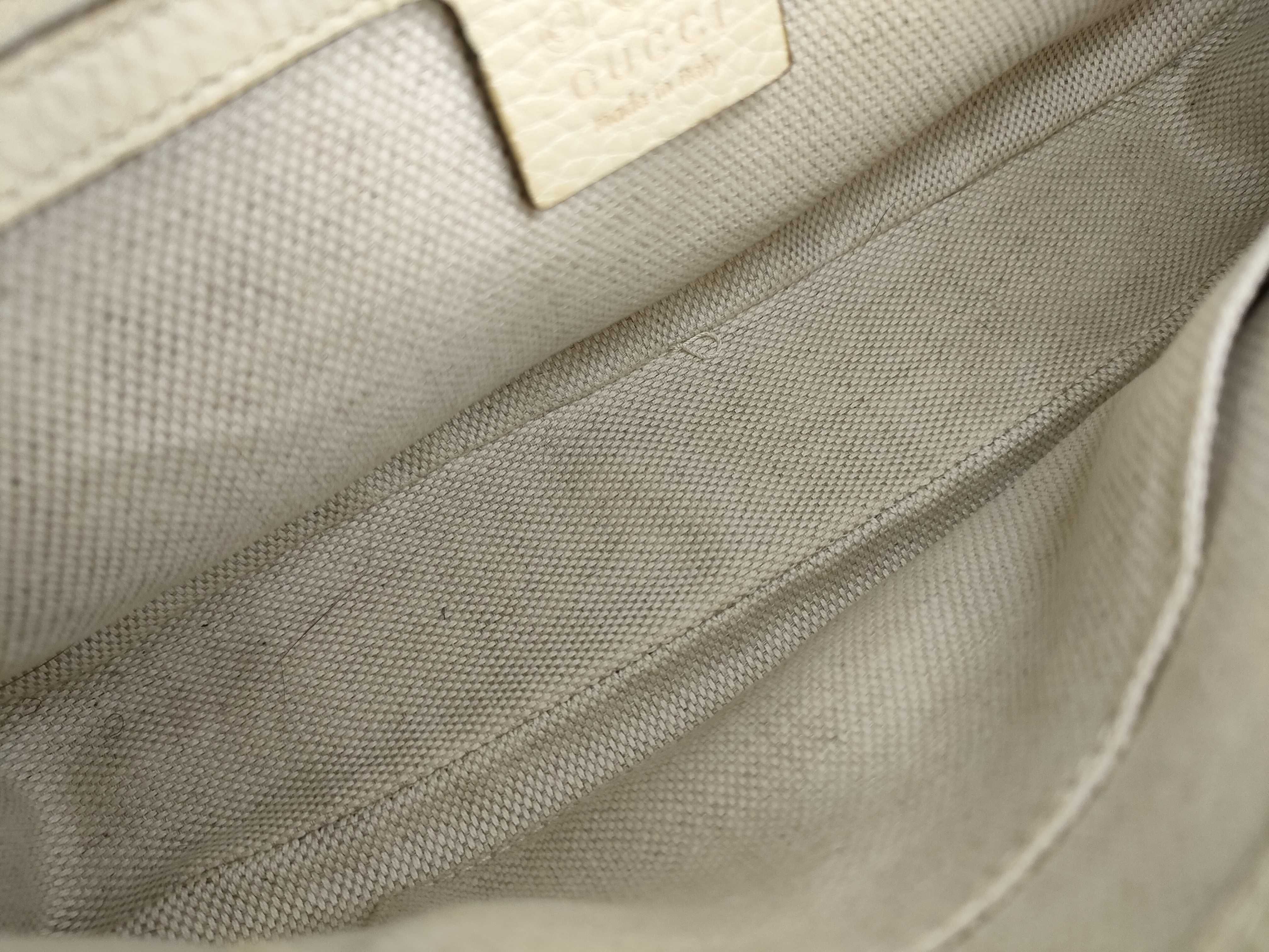 Soho Leather Chain Shoulder Bag, Ivory, 536224 (Outlet) — view 10
