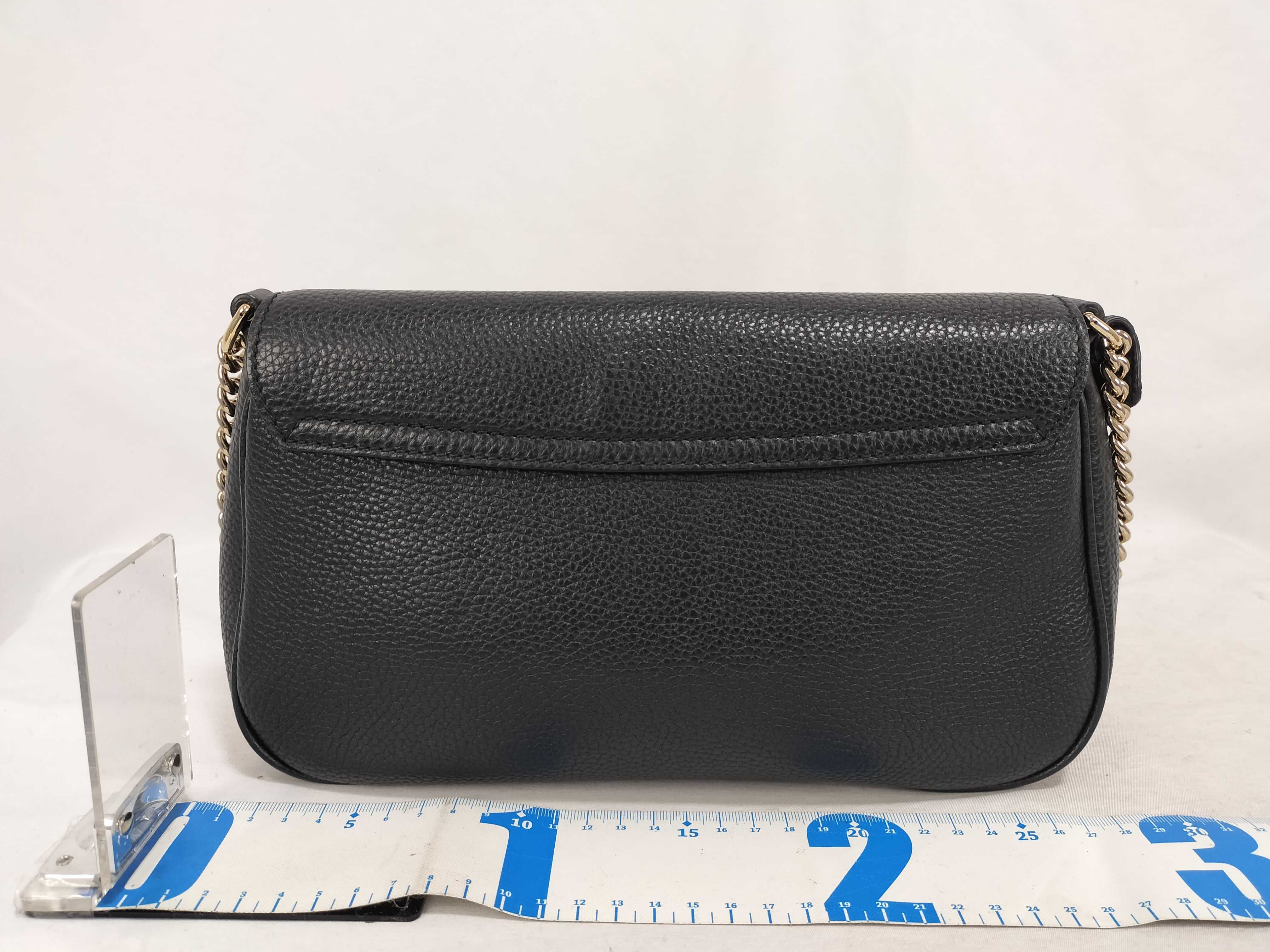 Soho Leather Chain Shoulder Bag, Black, 536224 (Outlet) — view 2