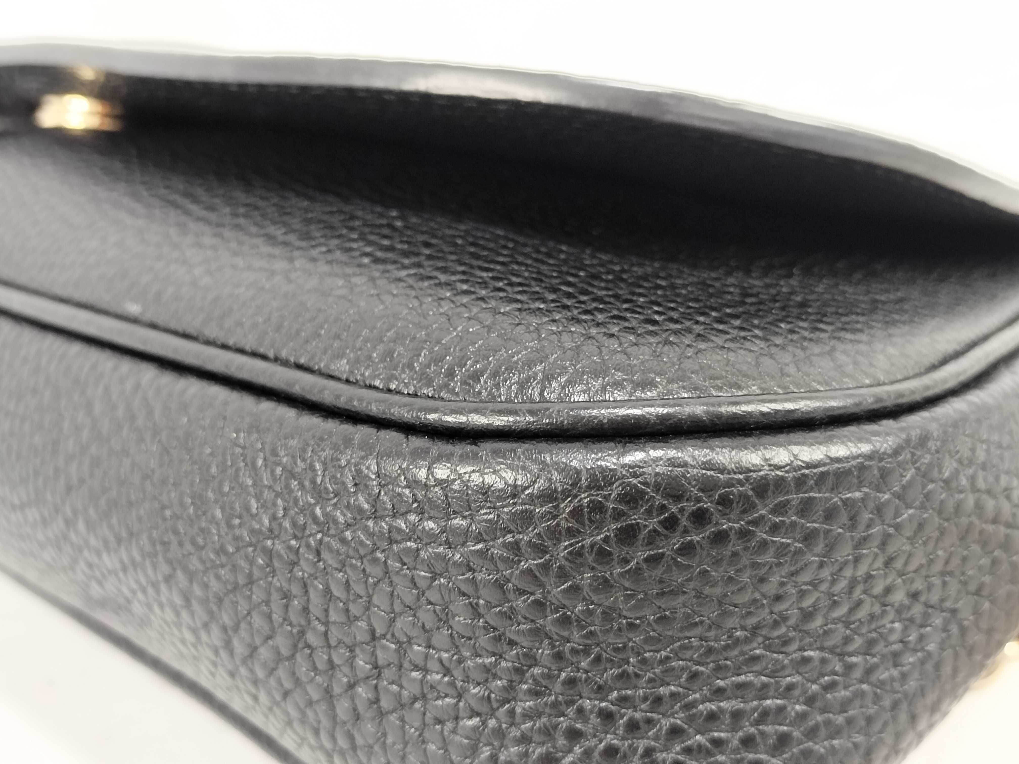 Soho Leather Chain Shoulder Bag, Black, 536224 (Outlet) — view 6