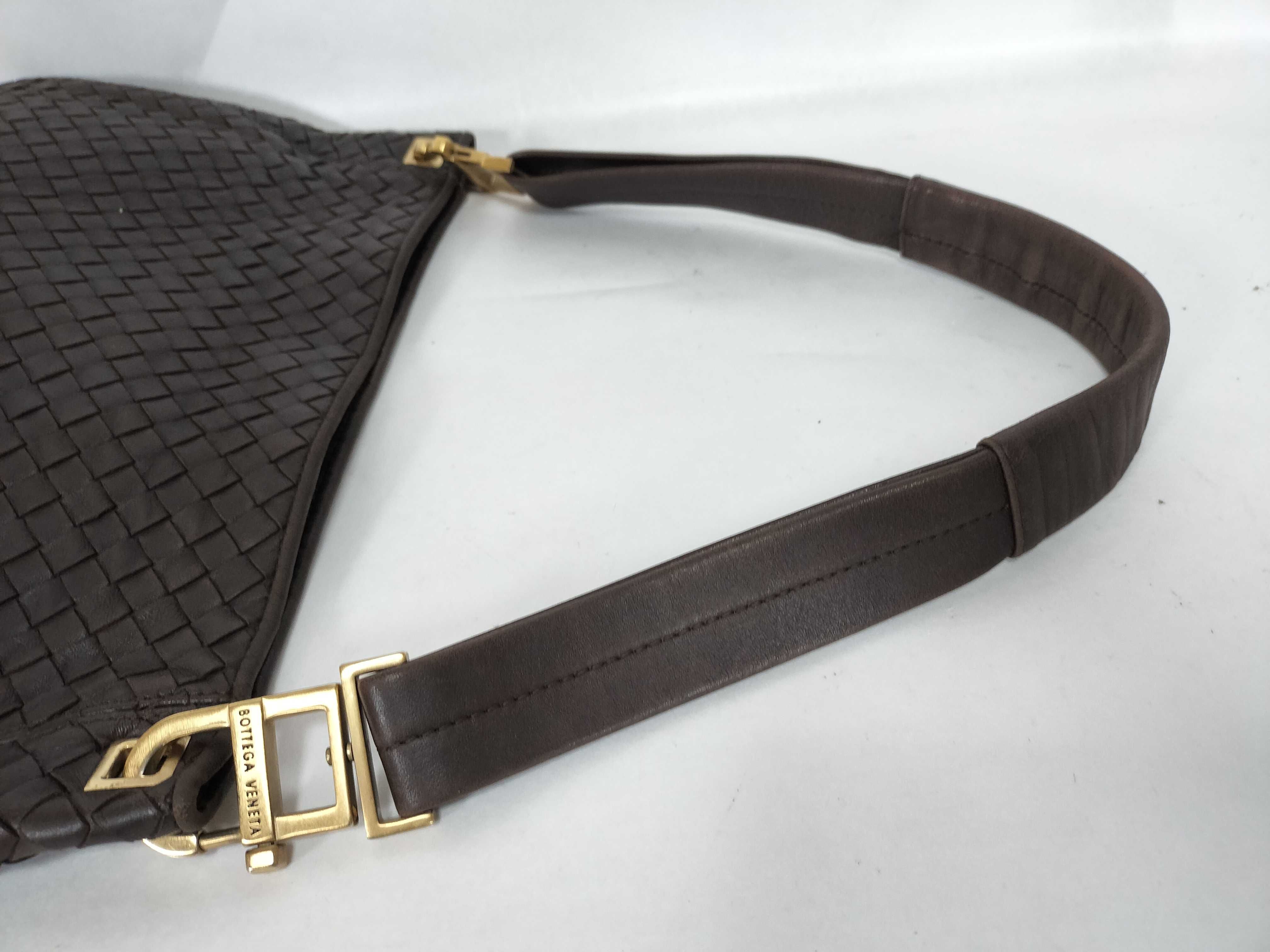 Intrecciato Leather Shoulder Bag — view 3