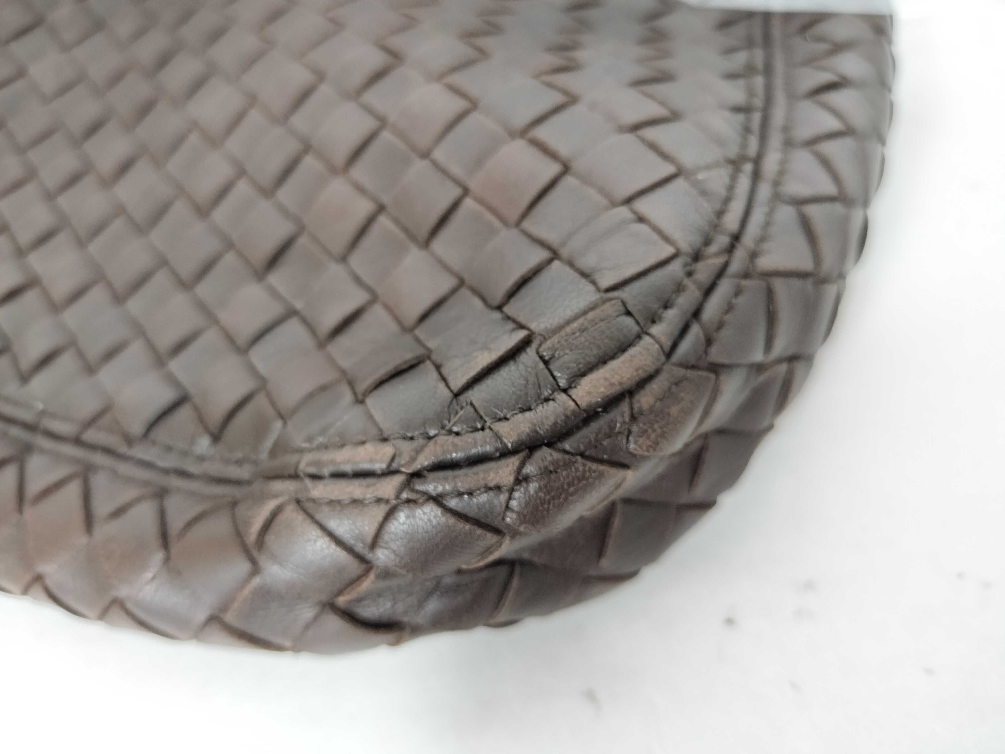 Intrecciato Leather Shoulder Bag — view 6