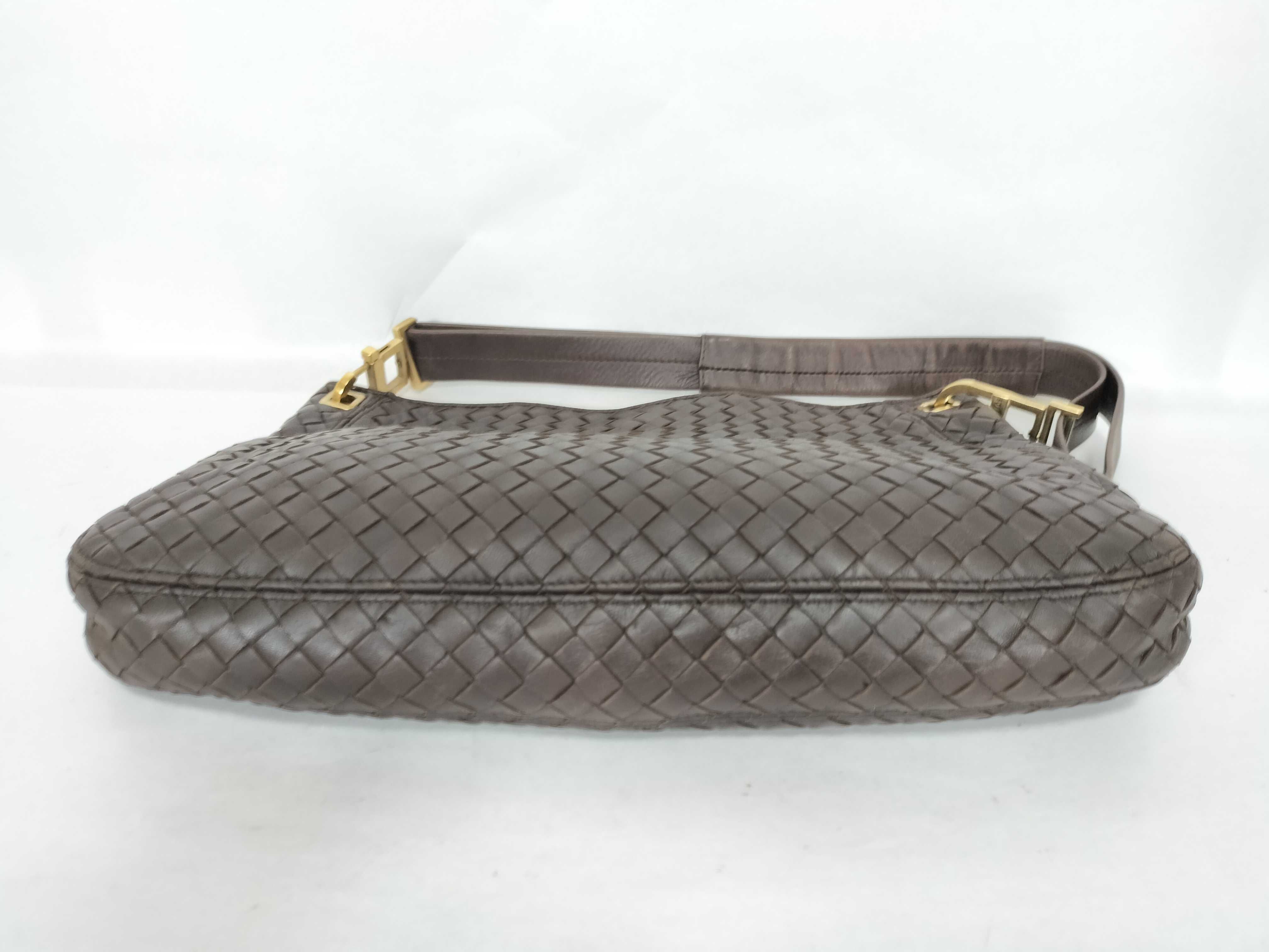 Intrecciato Leather Shoulder Bag — view 7