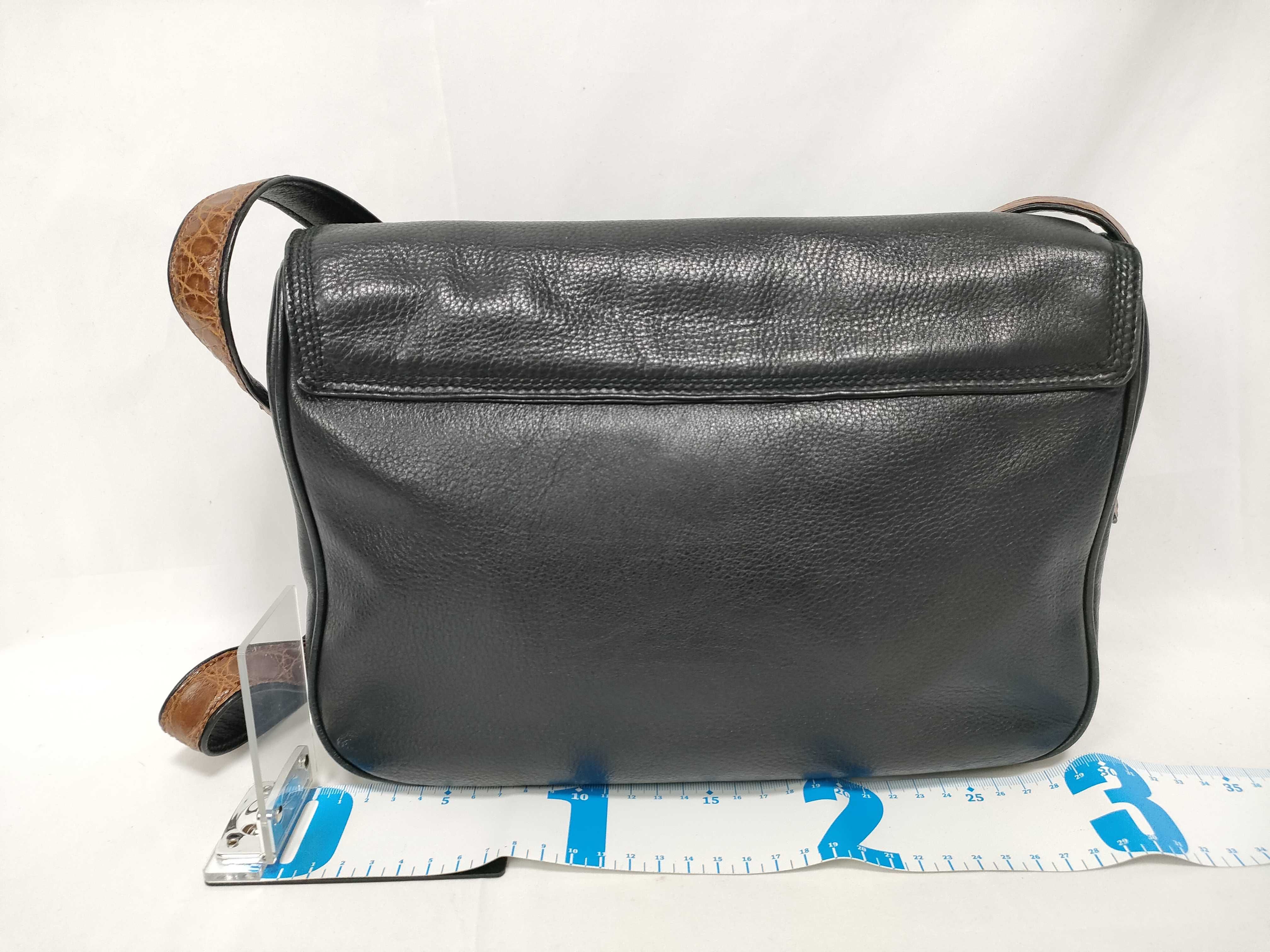 Leather x Crocodile Embossed Shoulder Bag — view 2