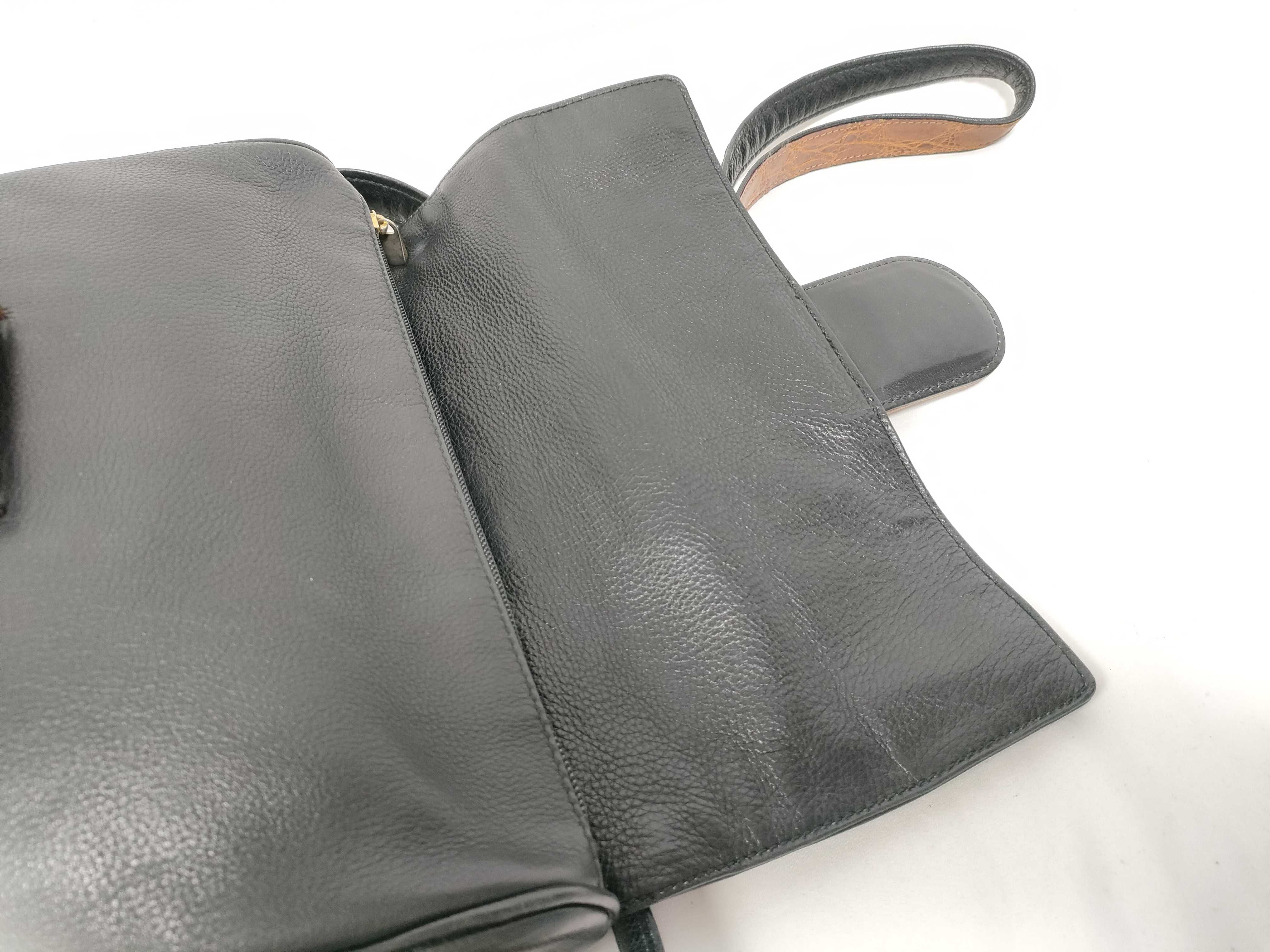 Leather x Crocodile Embossed Shoulder Bag — view 12