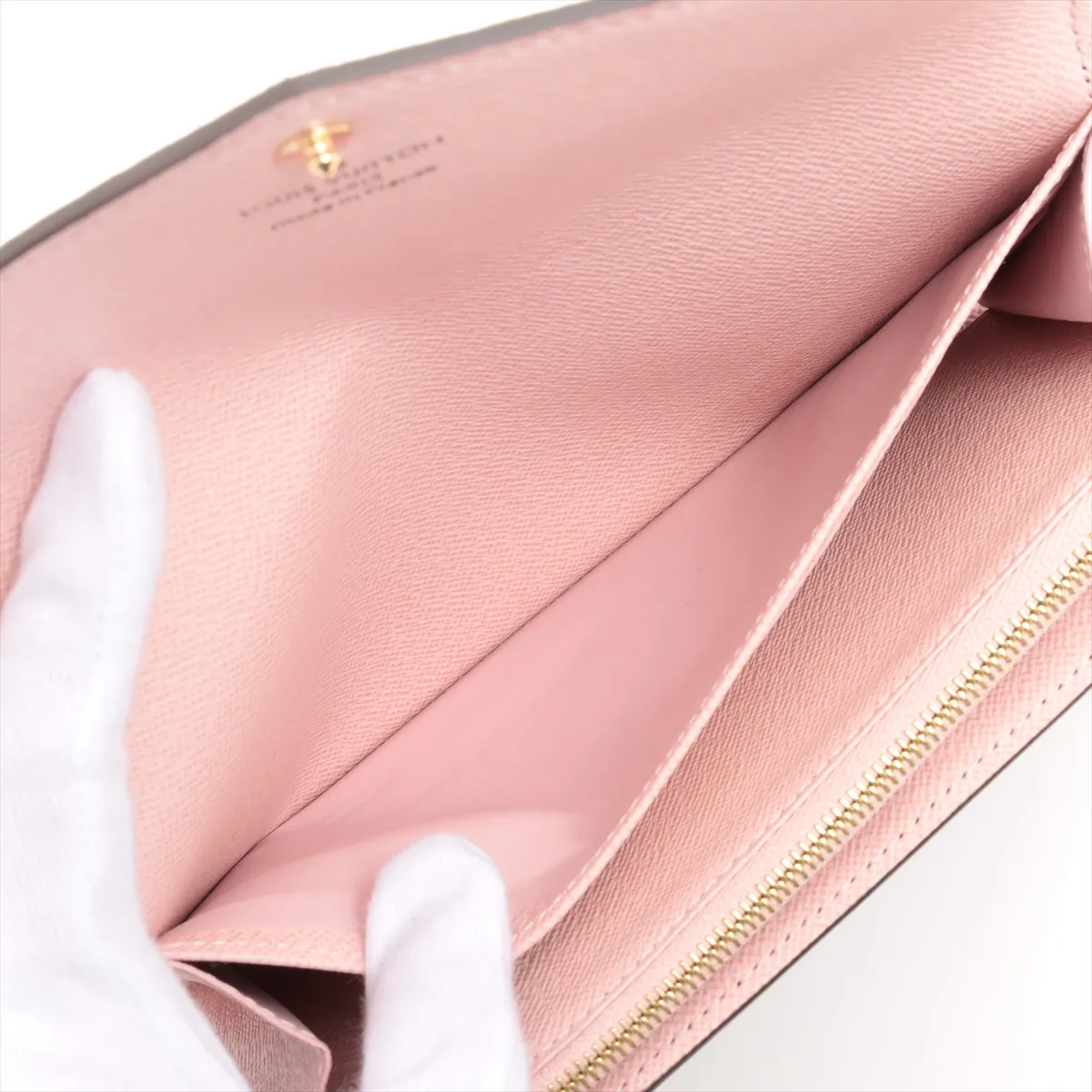Monogram Portefeuille Sarah M62235 Rose Ballerine Long Wallet RFID Reactive — view 5