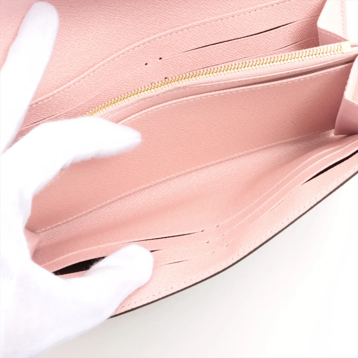 Monogram Portefeuille Sarah M62235 Rose Ballerine Long Wallet RFID Reactive — view 8