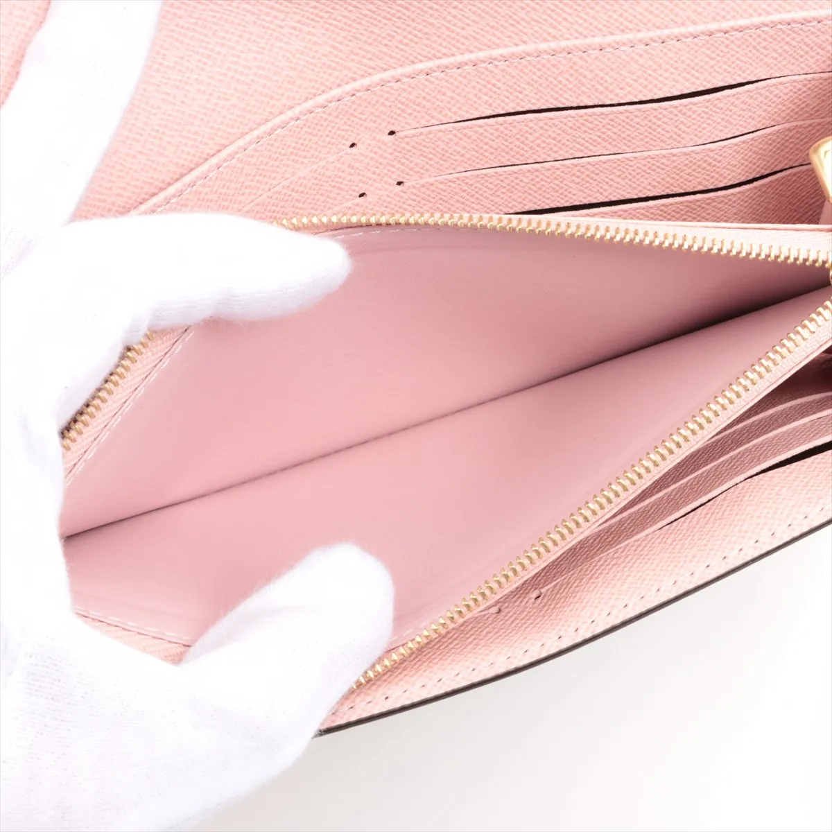 Monogram Portefeuille Sarah M62235 Rose Ballerine Long Wallet RFID Reactive — view 9