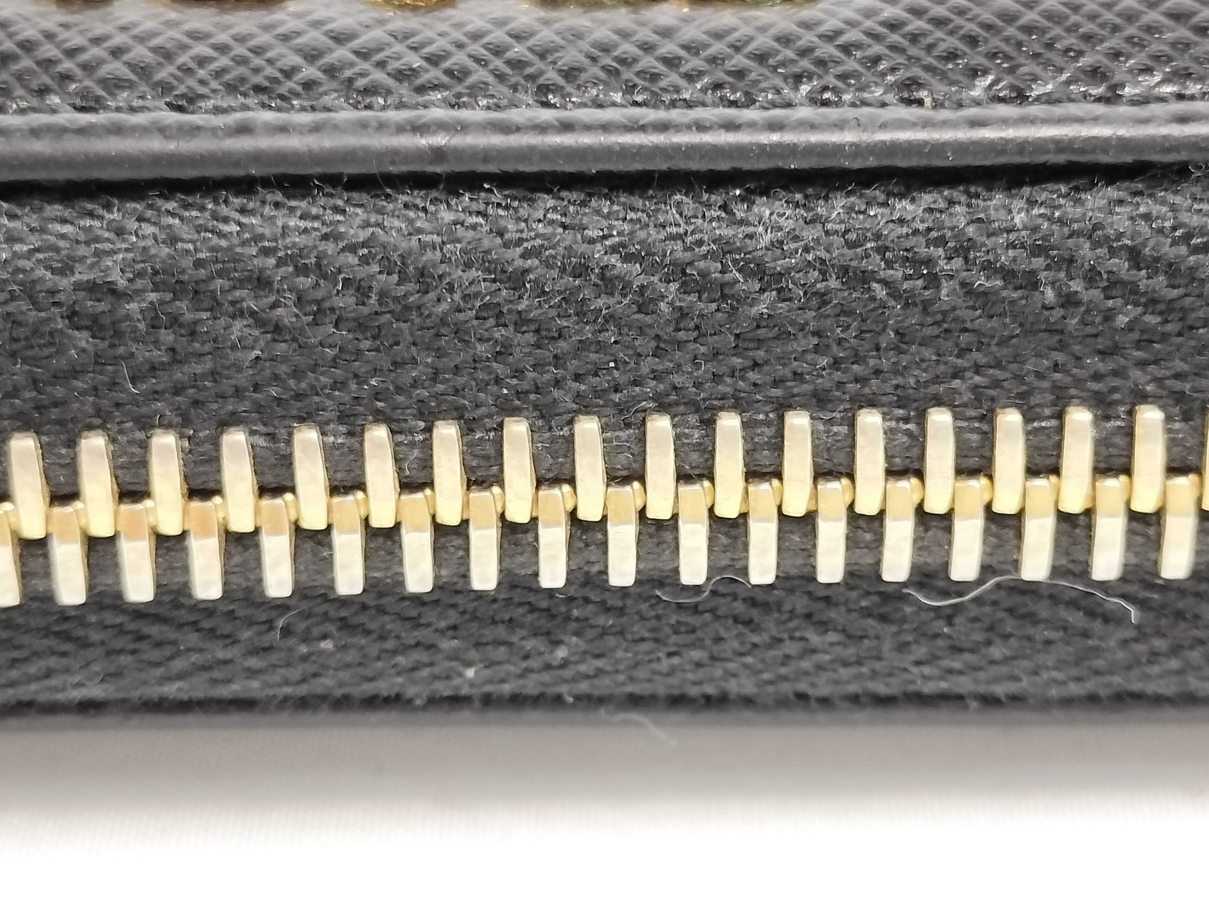 1ML506 Saffiano Round Zip Long Wallet, Black — view 8