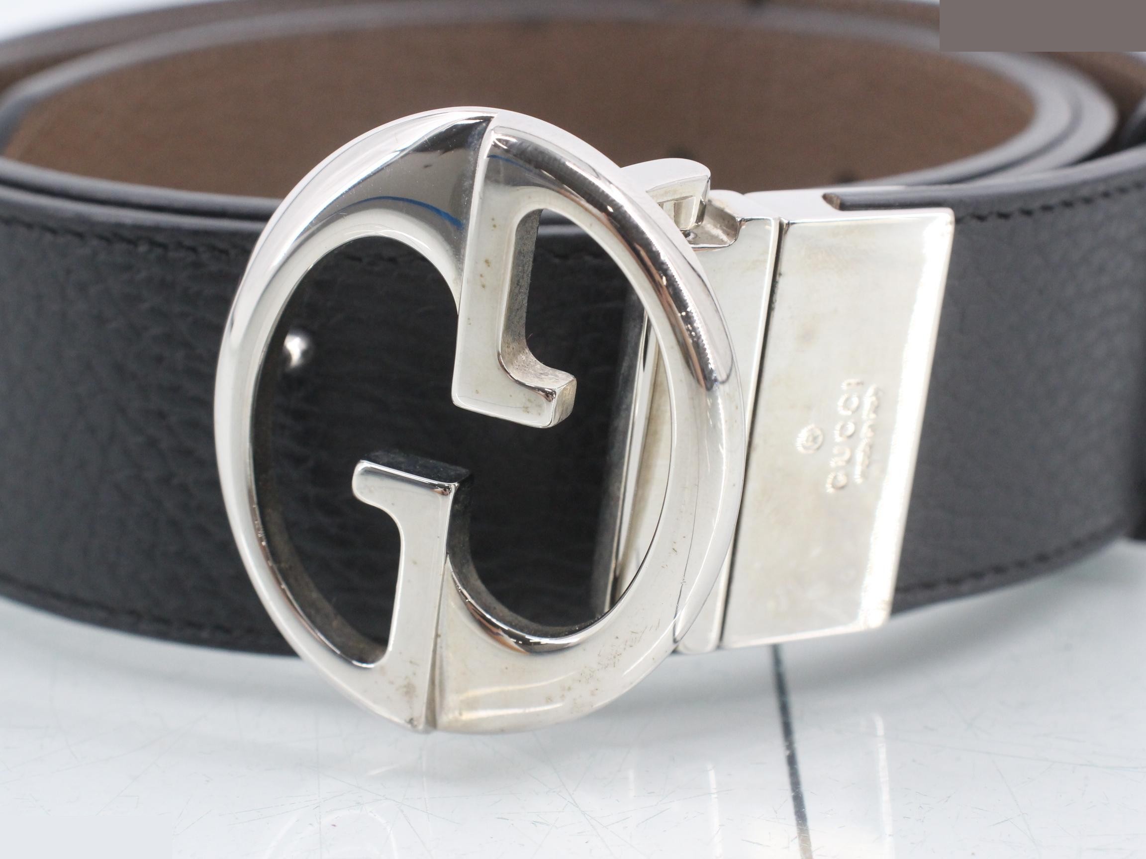 Interlocking G buckle leather belt — view 3