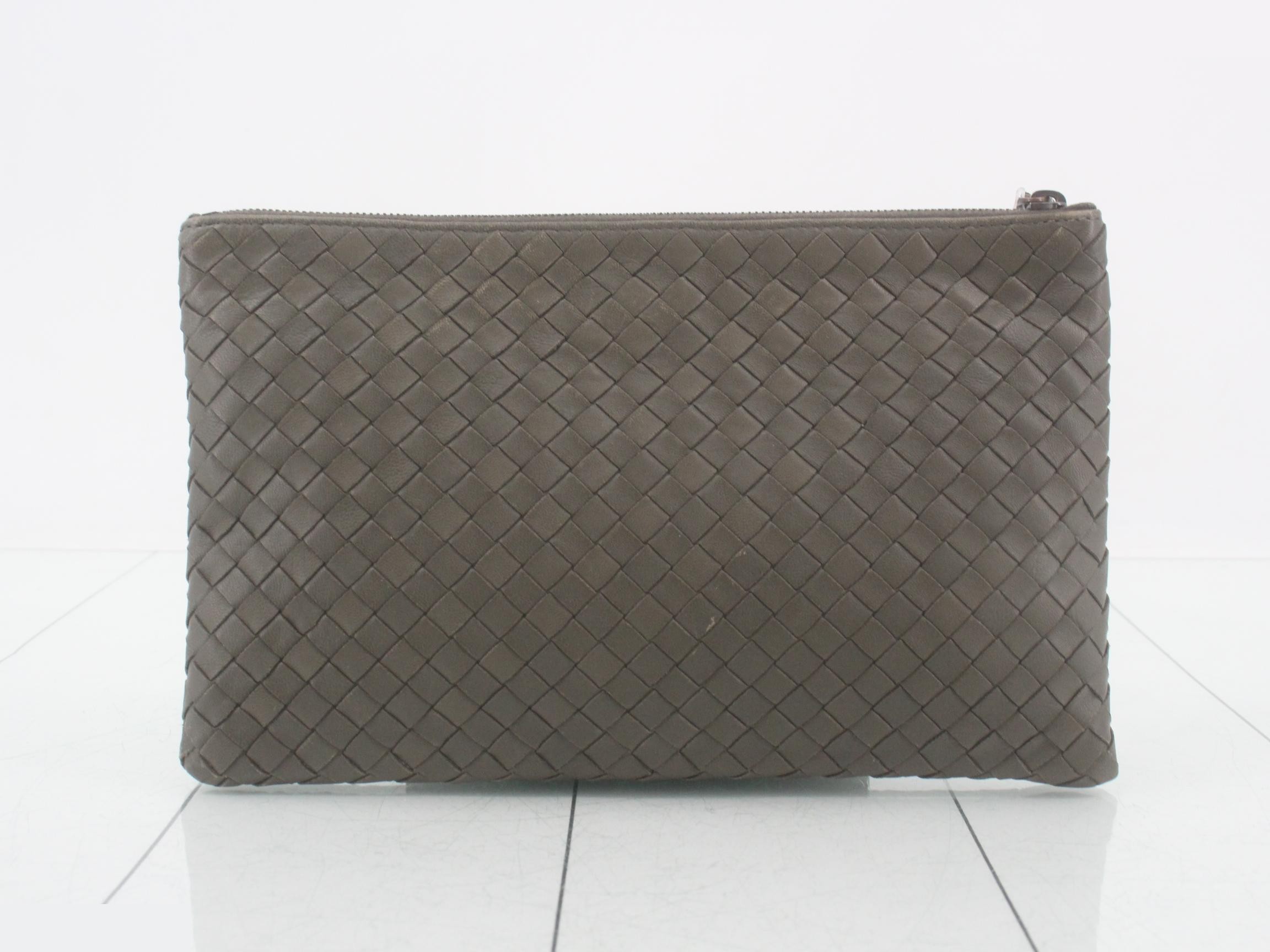Intrecciato Leather Pouch — view 2