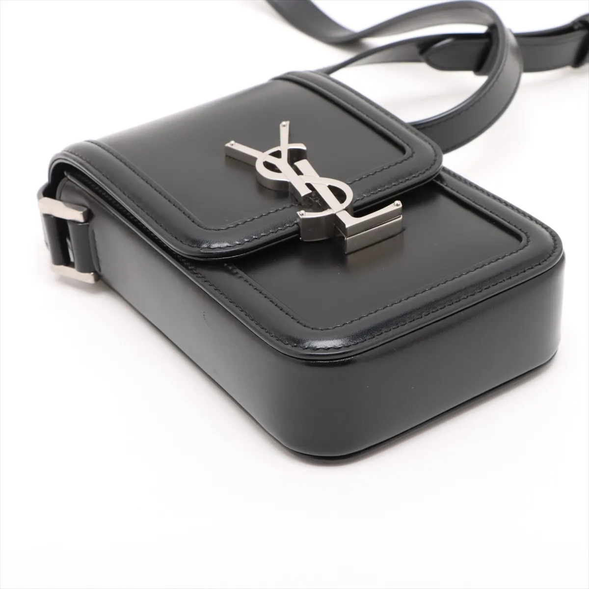 Solferino Mini Leather Shoulder Bag Black 753963 — view 4