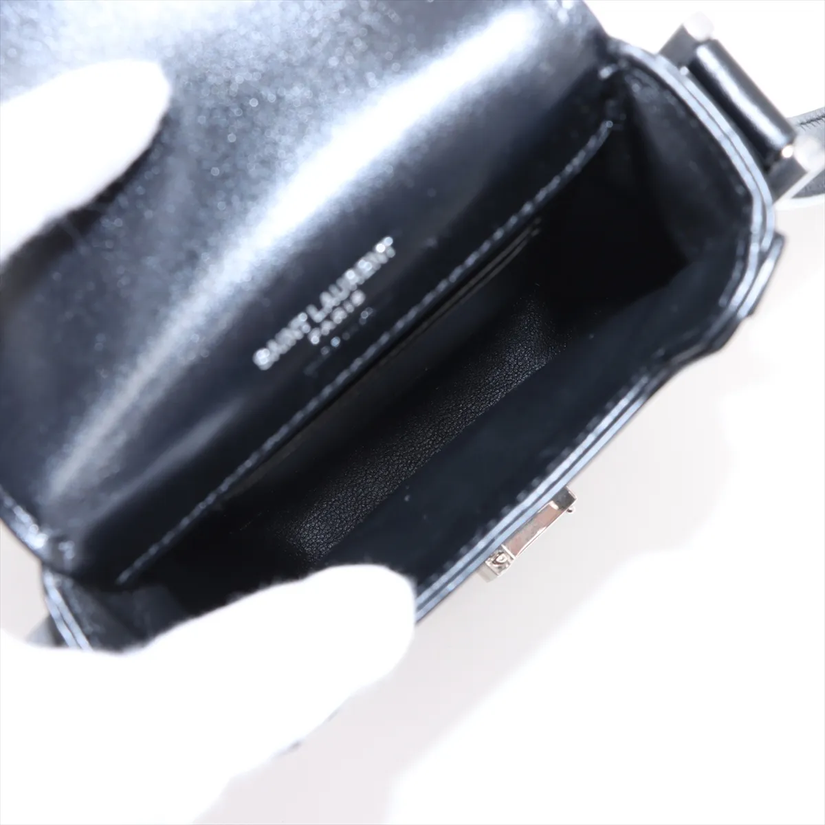 Solferino Mini Leather Shoulder Bag Black 753963 — view 6