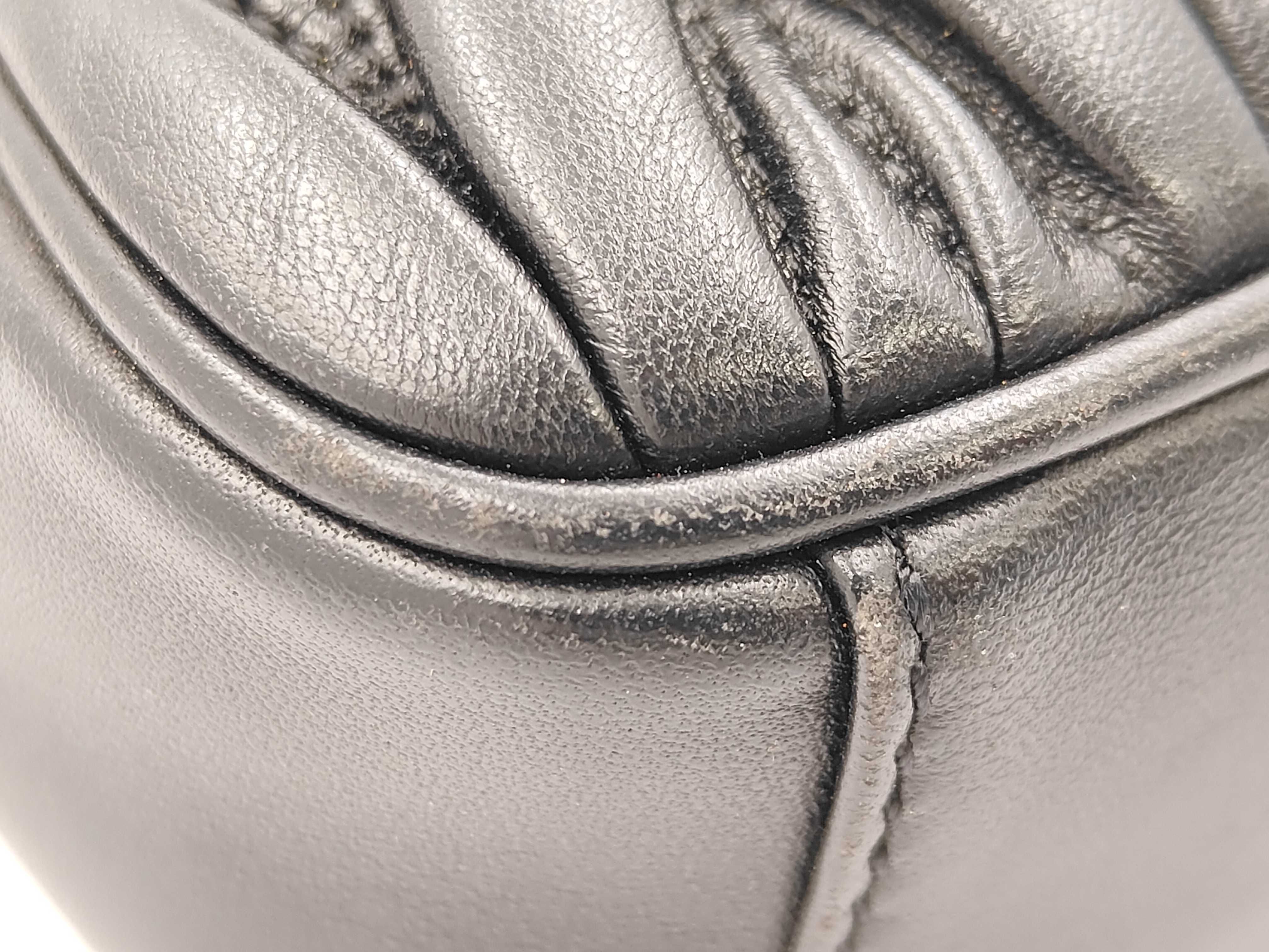 Matelassé Chain Shoulder Bag, Black Shoulder Bag — view 6
