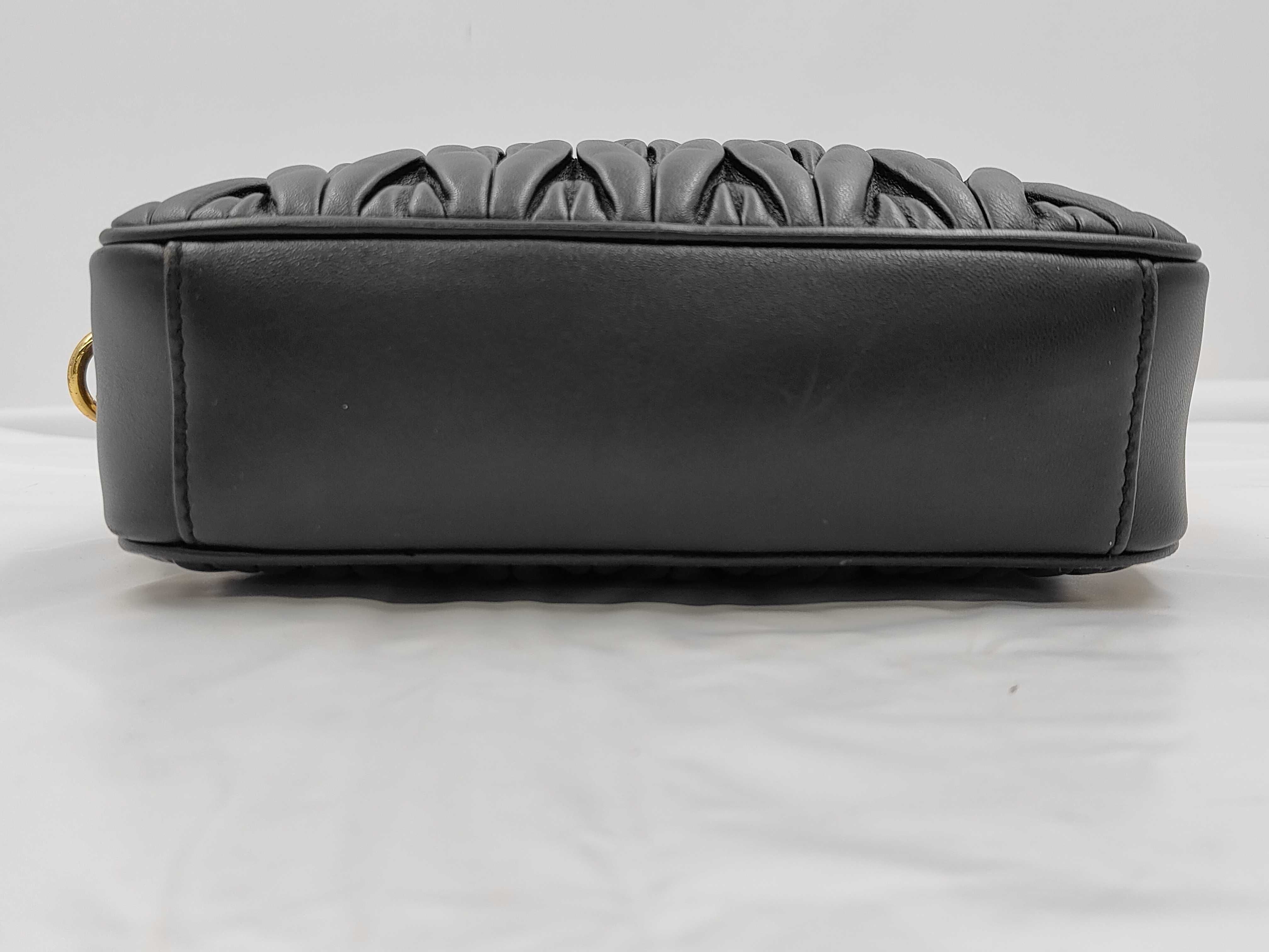 Matelassé Chain Shoulder Bag, Black Shoulder Bag — view 7