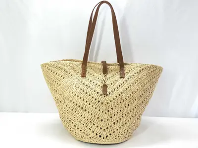 raffia tote bag