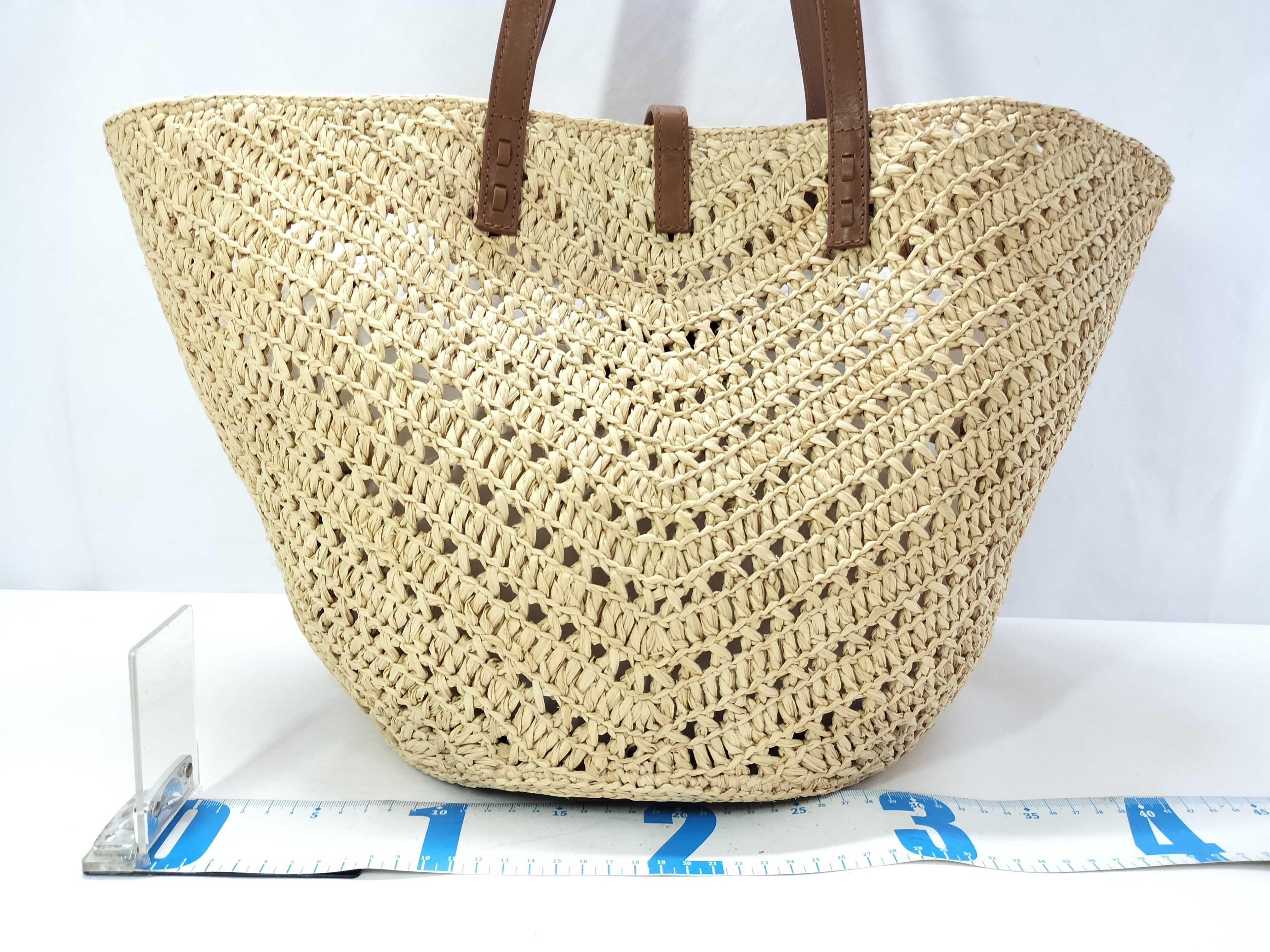 raffia tote bag — view 2