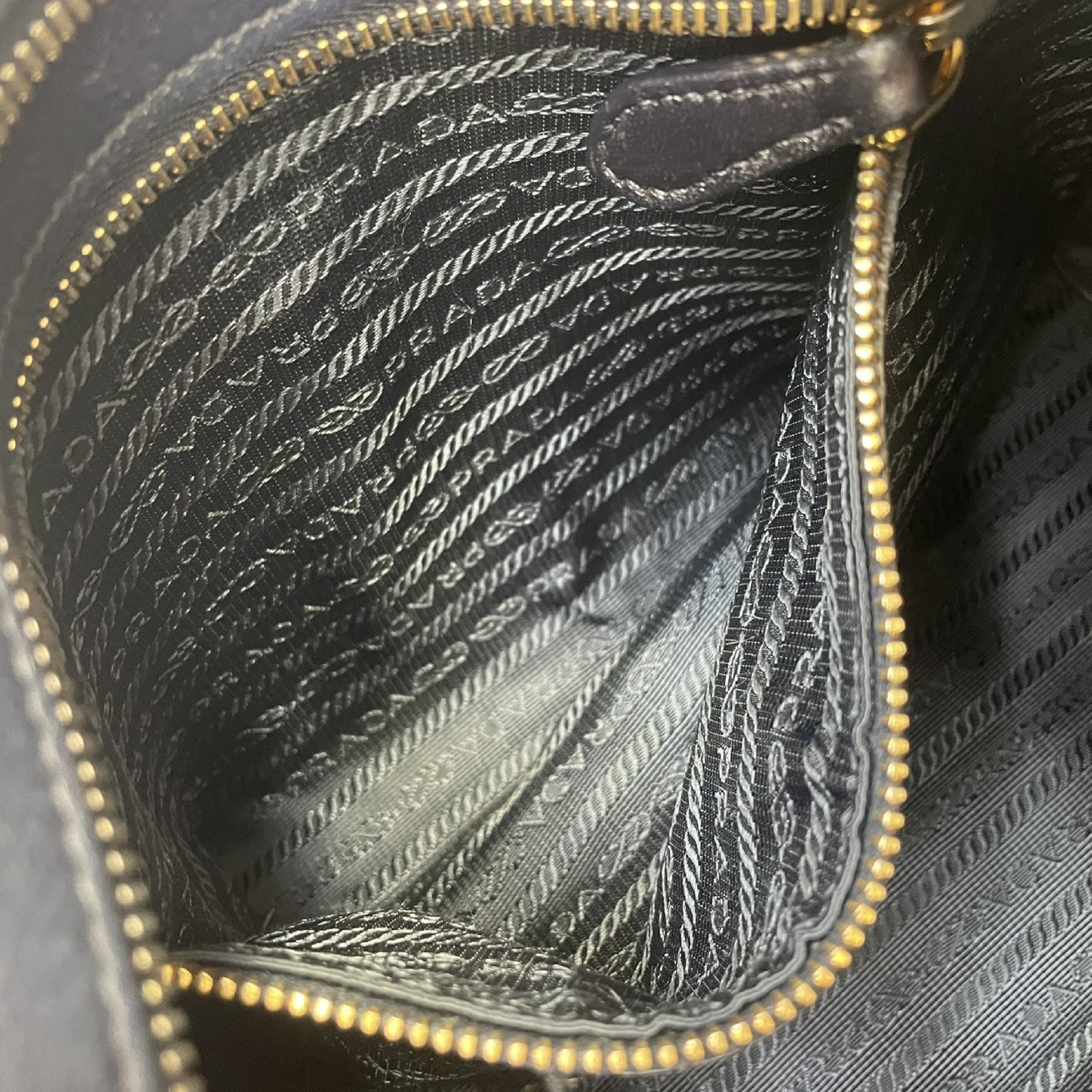 2-way handbag, navy, 1BA164 GLACE CALF stamp, riri shoulder bag — view 12