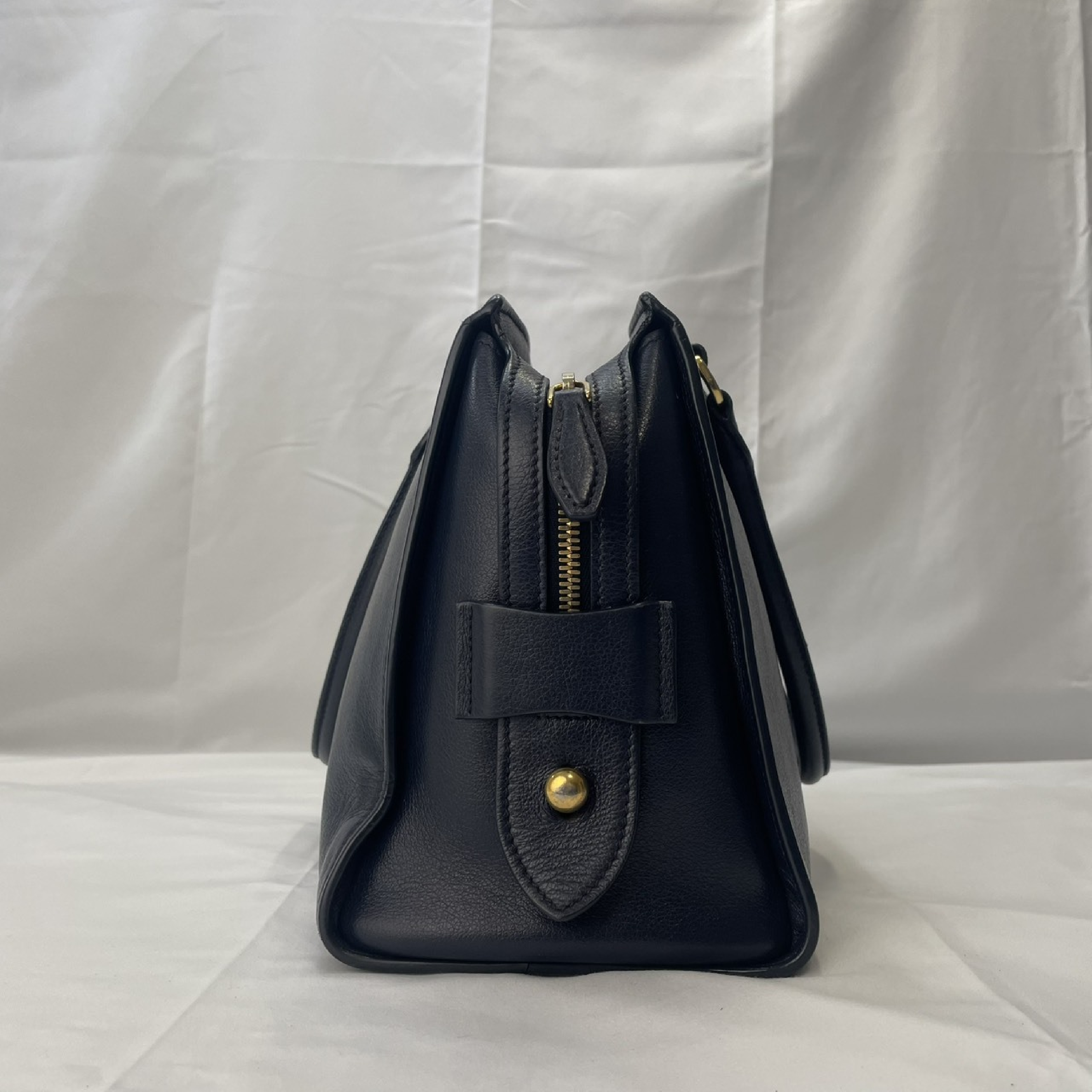 2-way handbag, navy, 1BA164 GLACE CALF stamp, riri shoulder bag — view 3