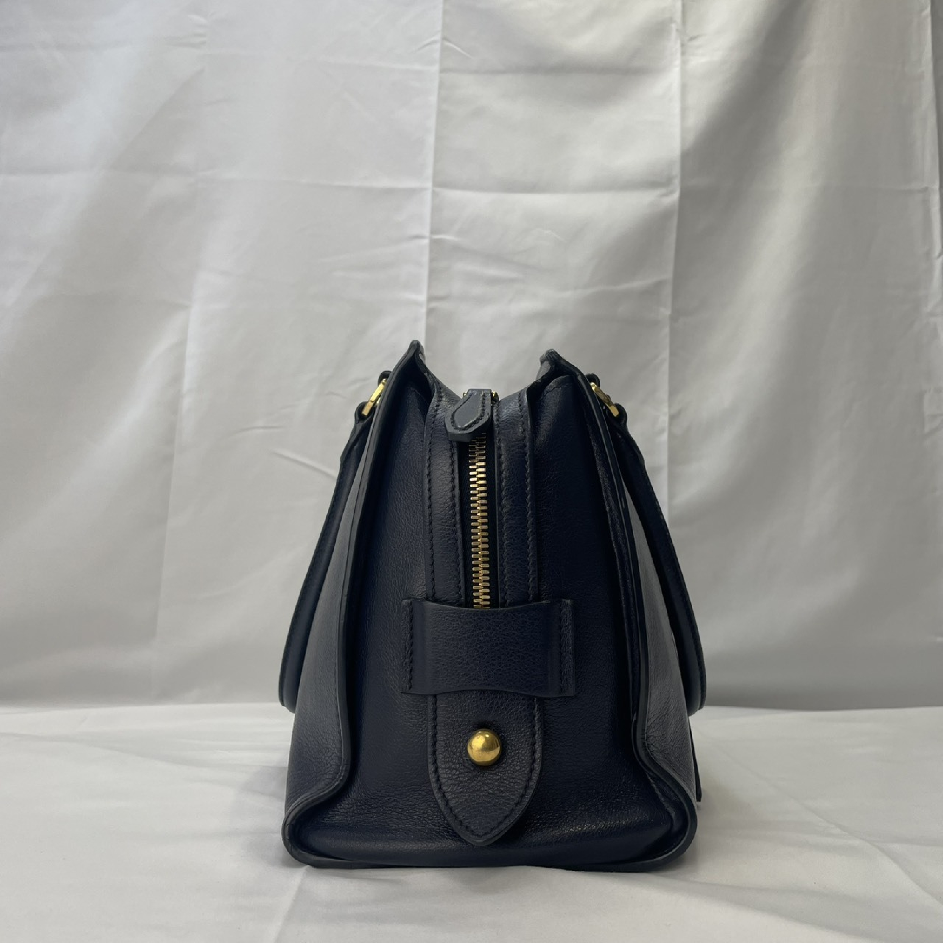 2-way handbag, navy, 1BA164 GLACE CALF stamp, riri shoulder bag — view 4
