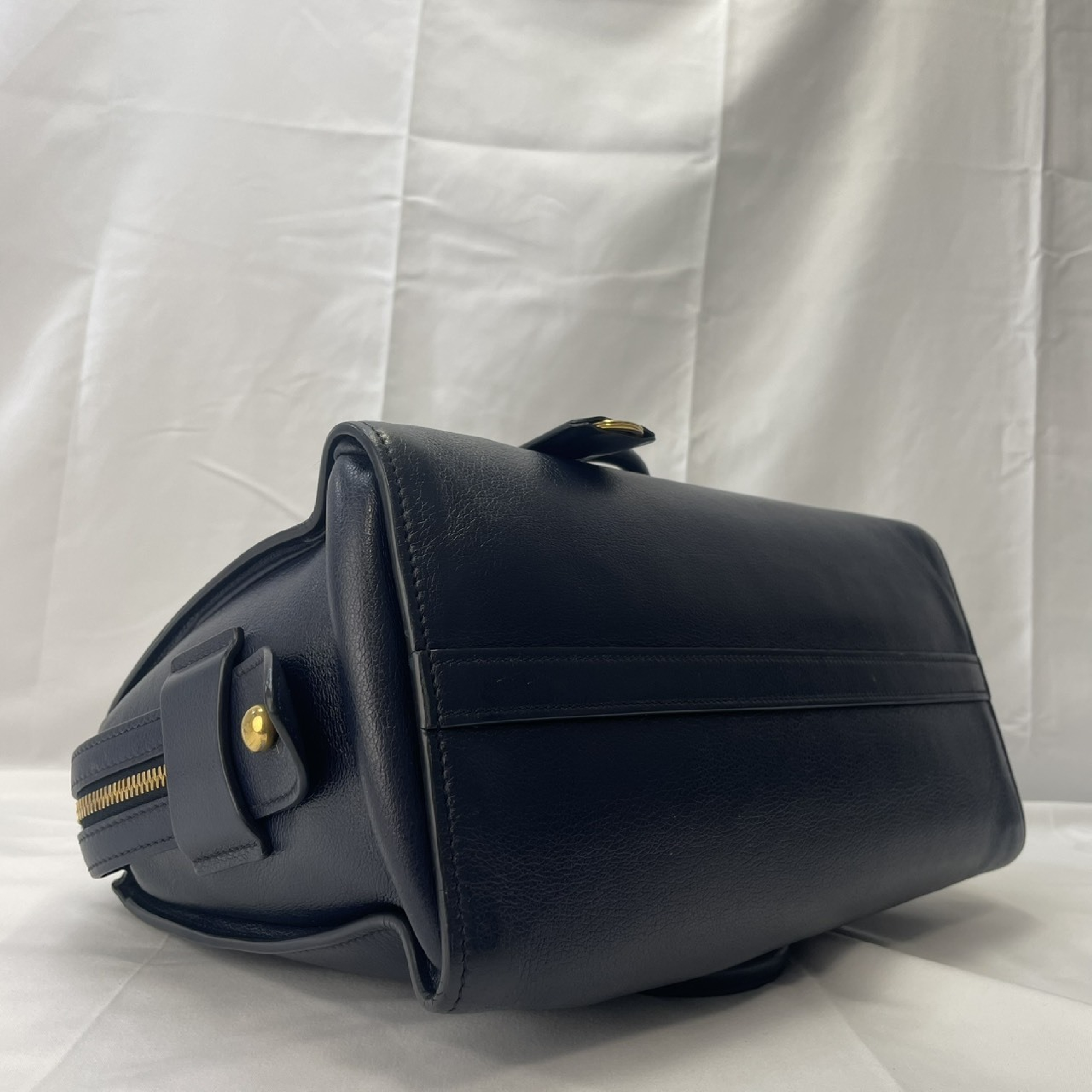 2-way handbag, navy, 1BA164 GLACE CALF stamp, riri shoulder bag — view 6