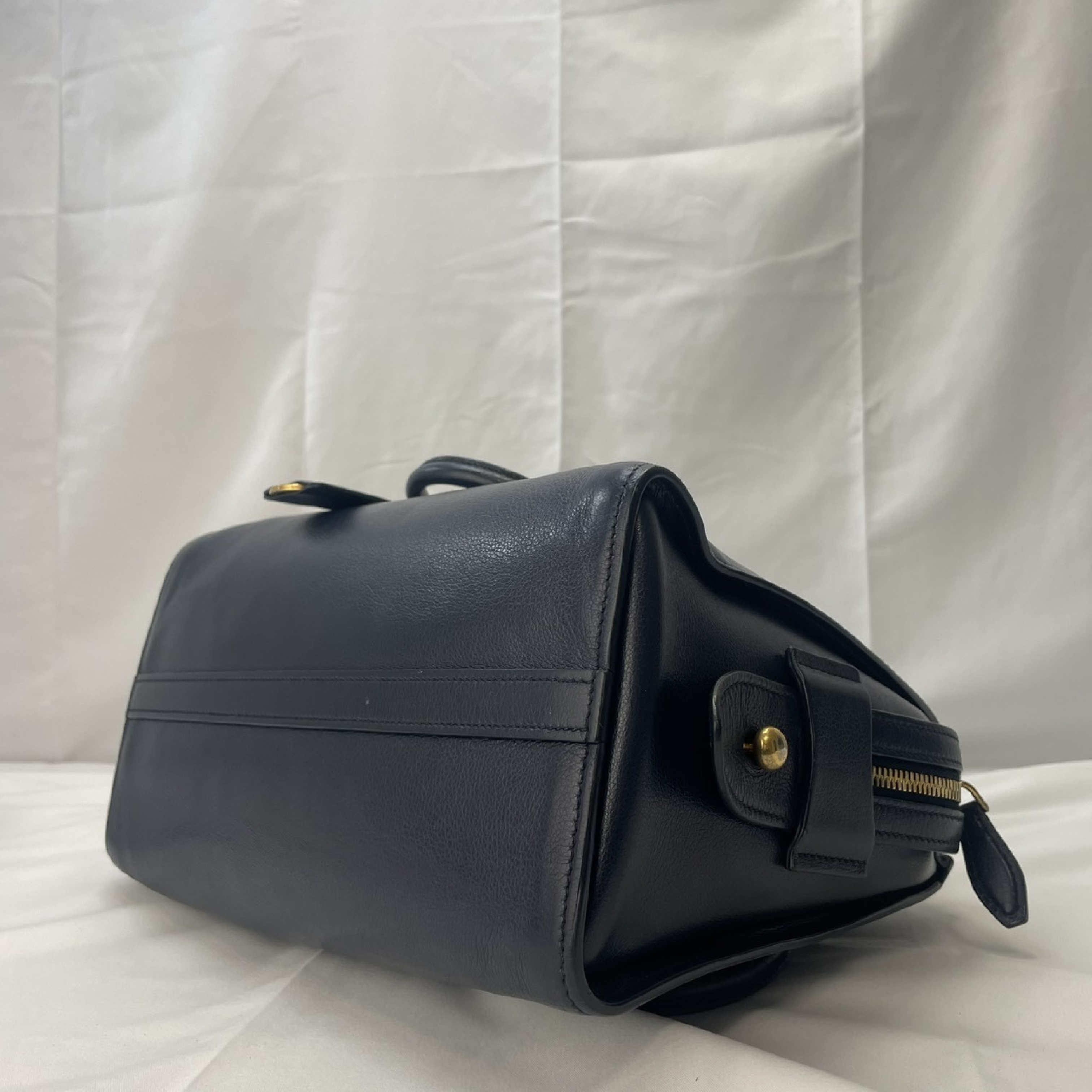 2-way handbag, navy, 1BA164 GLACE CALF stamp, riri shoulder bag — view 7