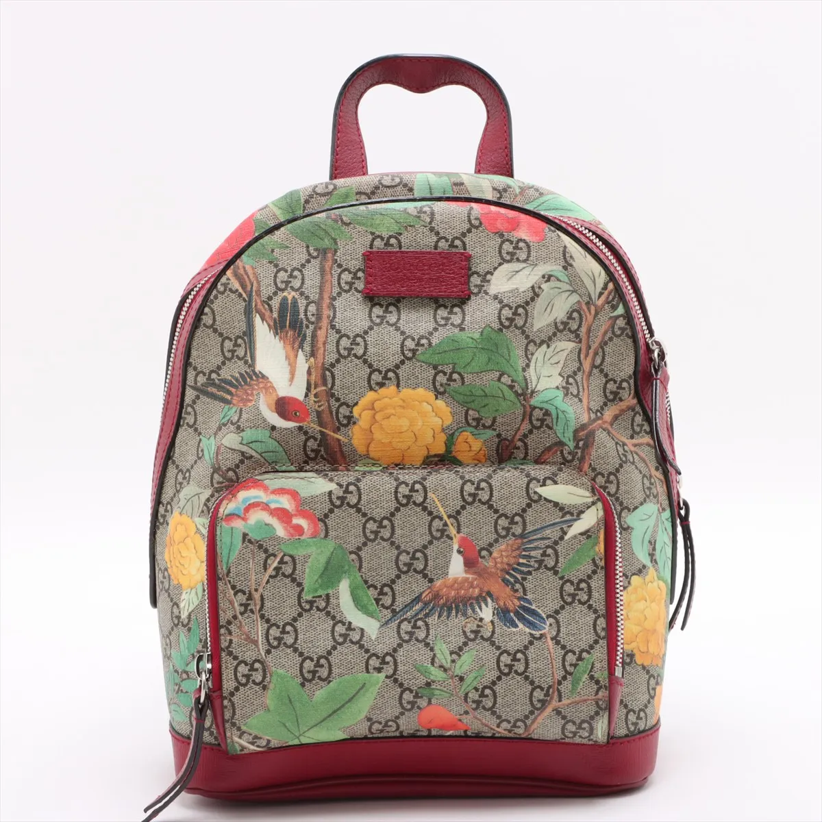 Tian PVC x Leather Backpack/Rucksack Beige 427042 — view 2