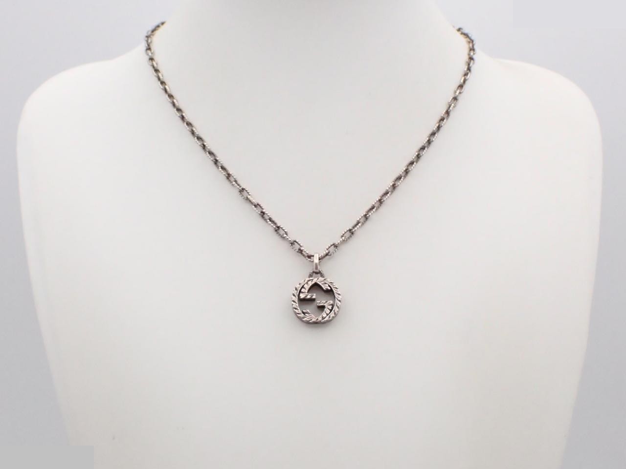 Interlocking G Arabesque Sterling Silver 925 Necklace / 17.6g - Gucci — view 3