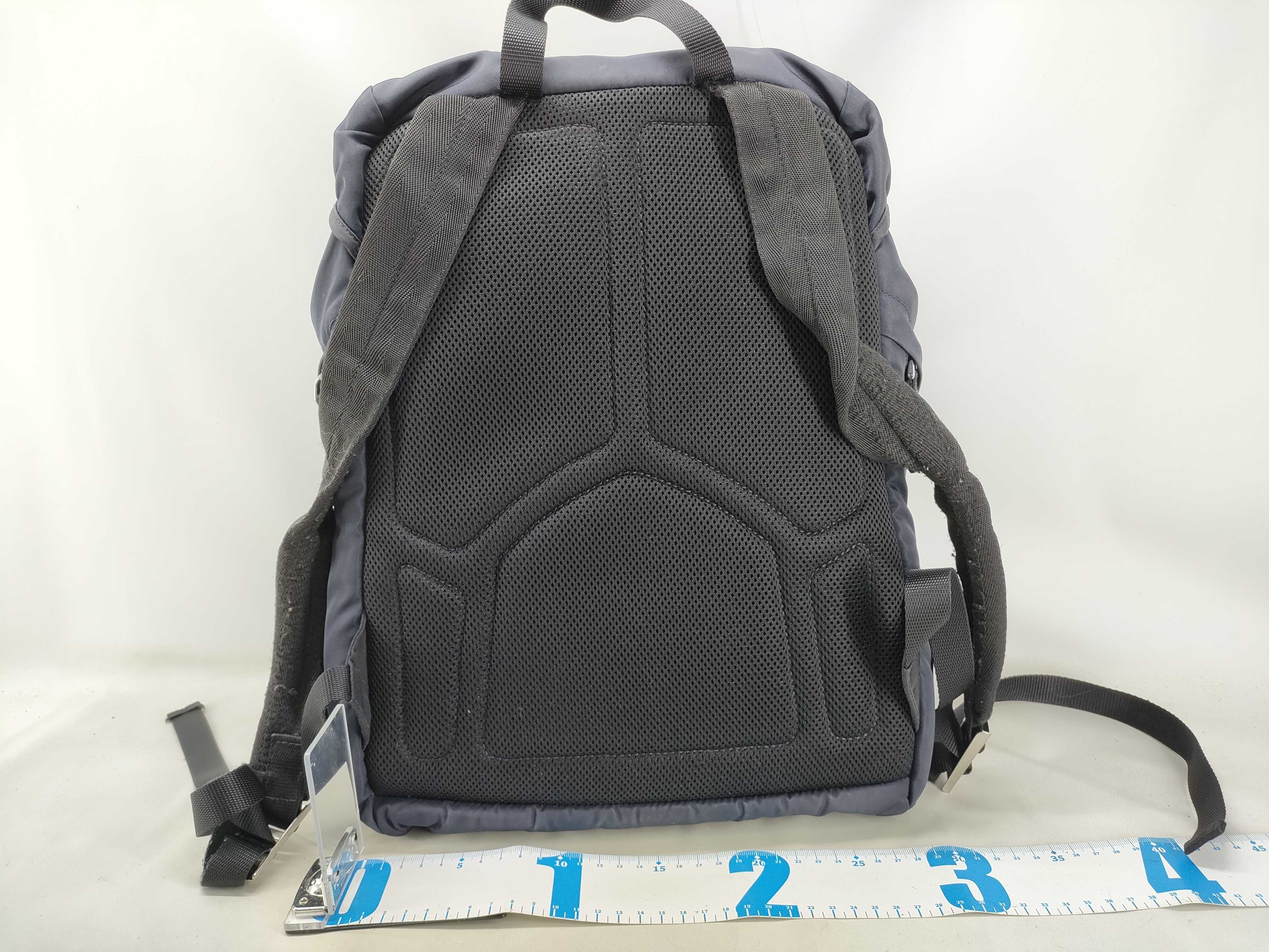 Nylon Saffiano Leather Nylon Backpack Rucksack — view 2