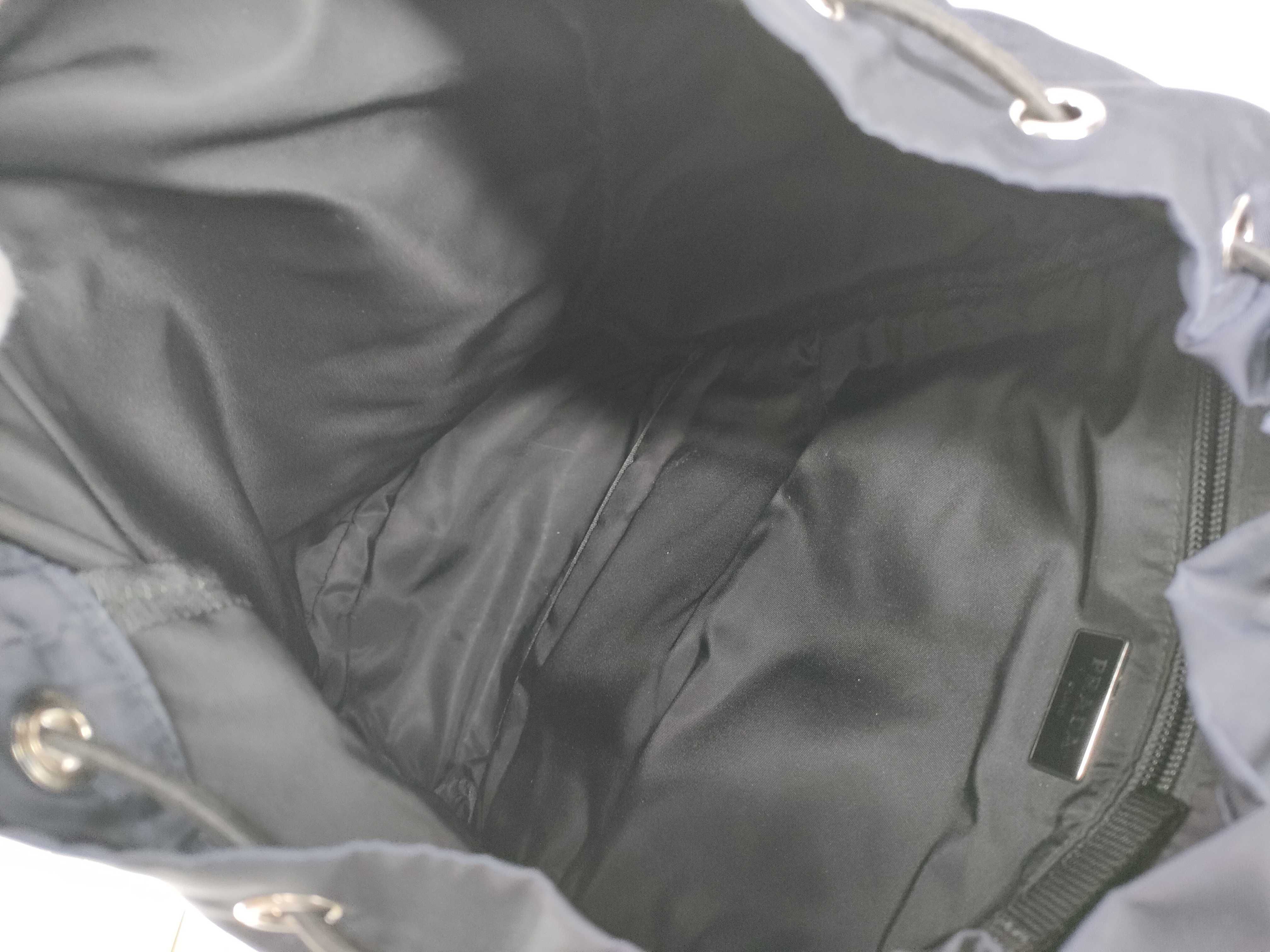 Nylon Saffiano Leather Nylon Backpack Rucksack — view 12