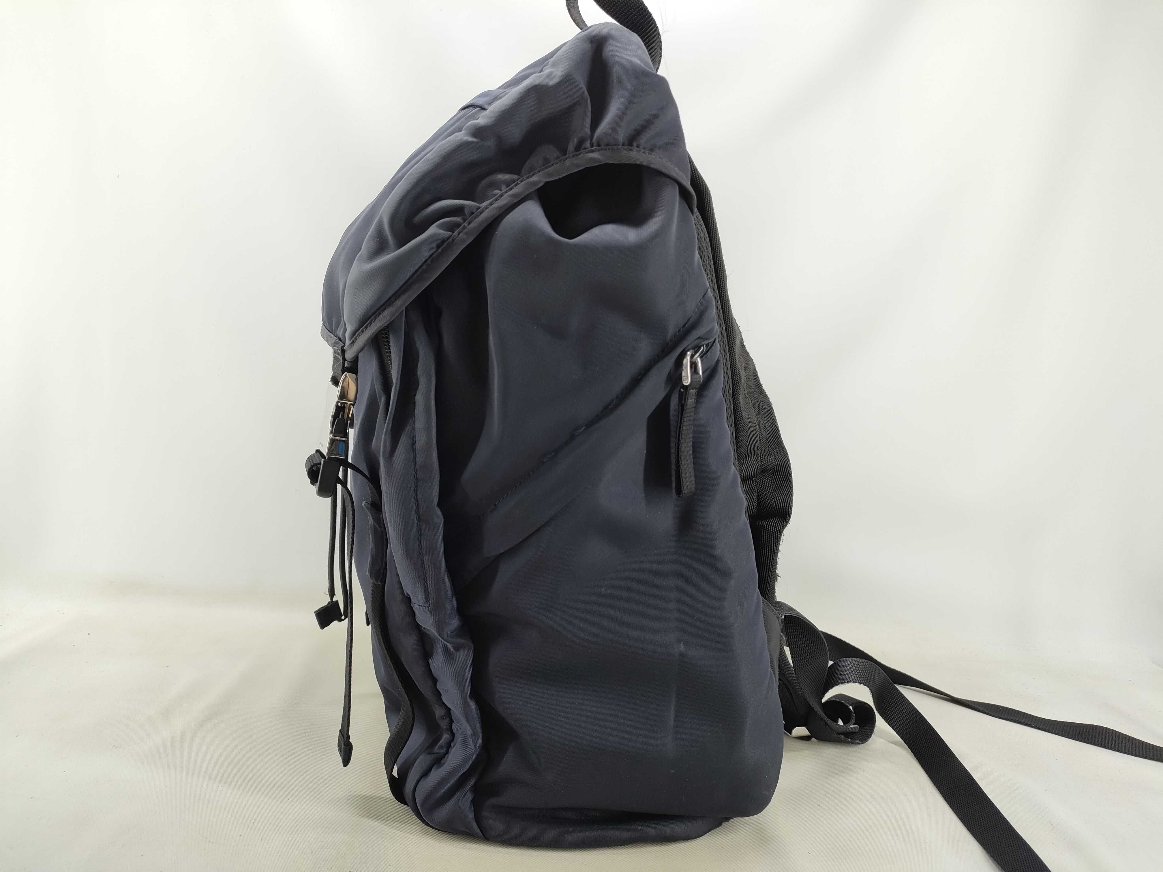 Nylon Saffiano Leather Nylon Backpack Rucksack — view 3