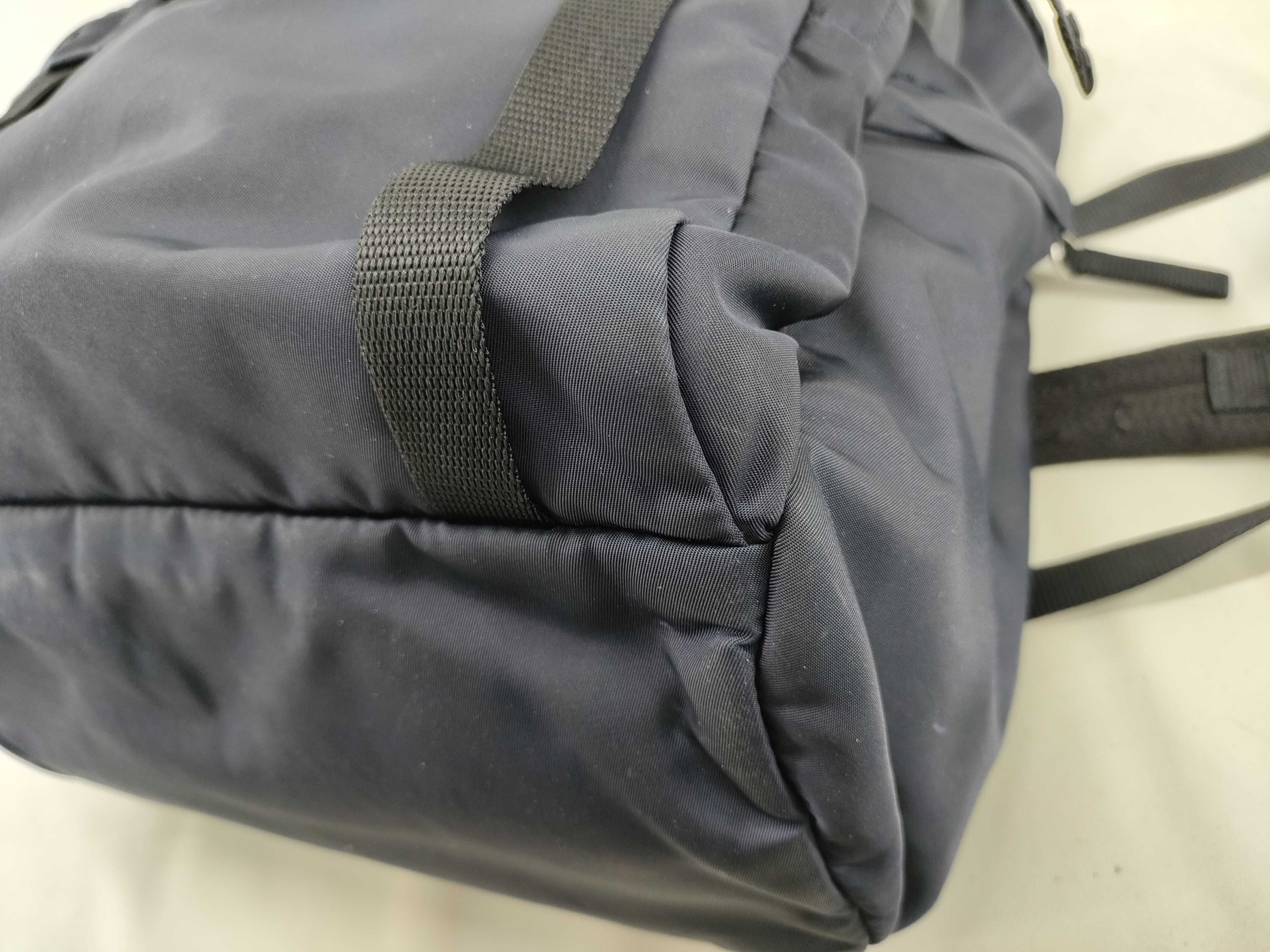 Nylon Saffiano Leather Nylon Backpack Rucksack — view 5
