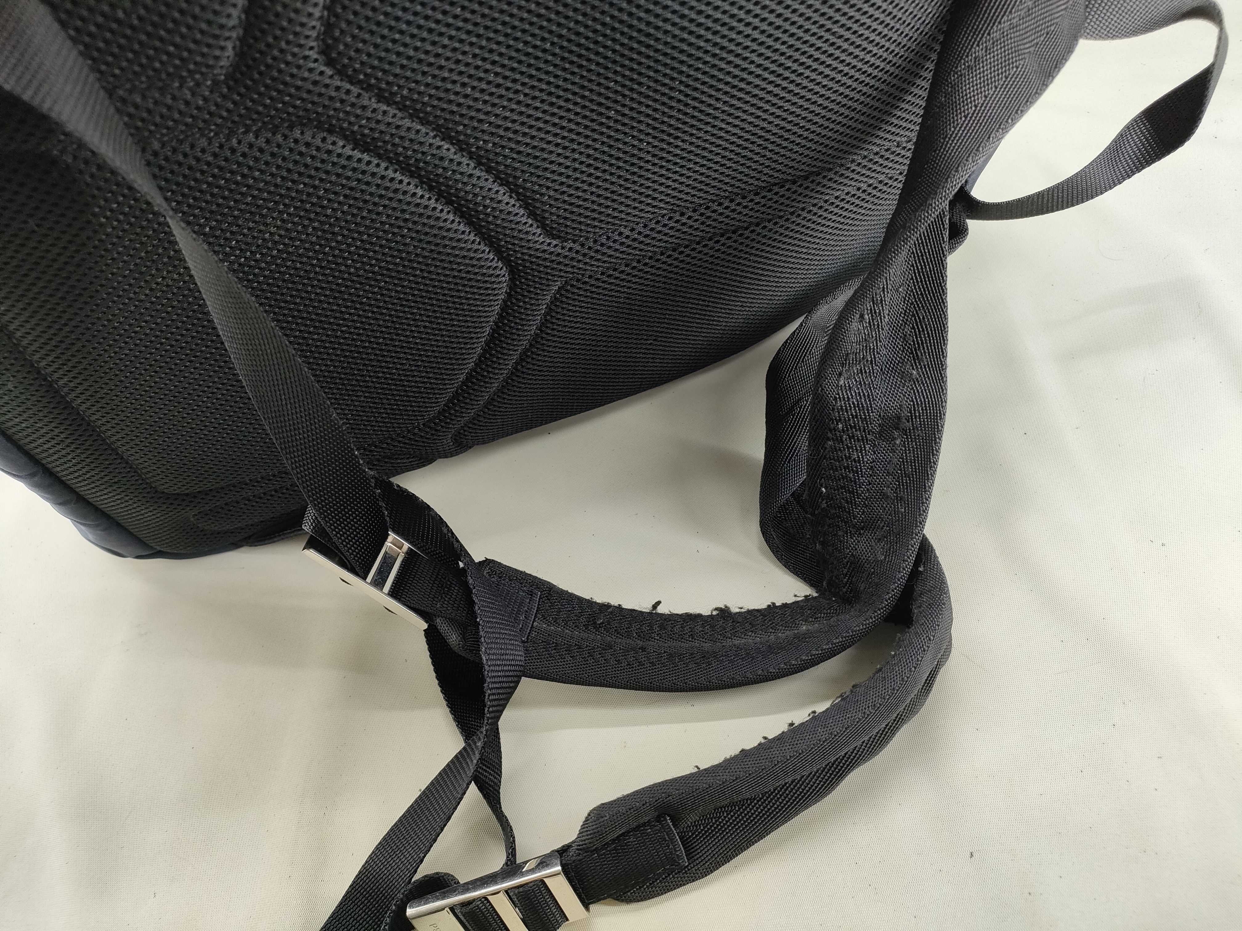Nylon Saffiano Leather Nylon Backpack Rucksack — view 6
