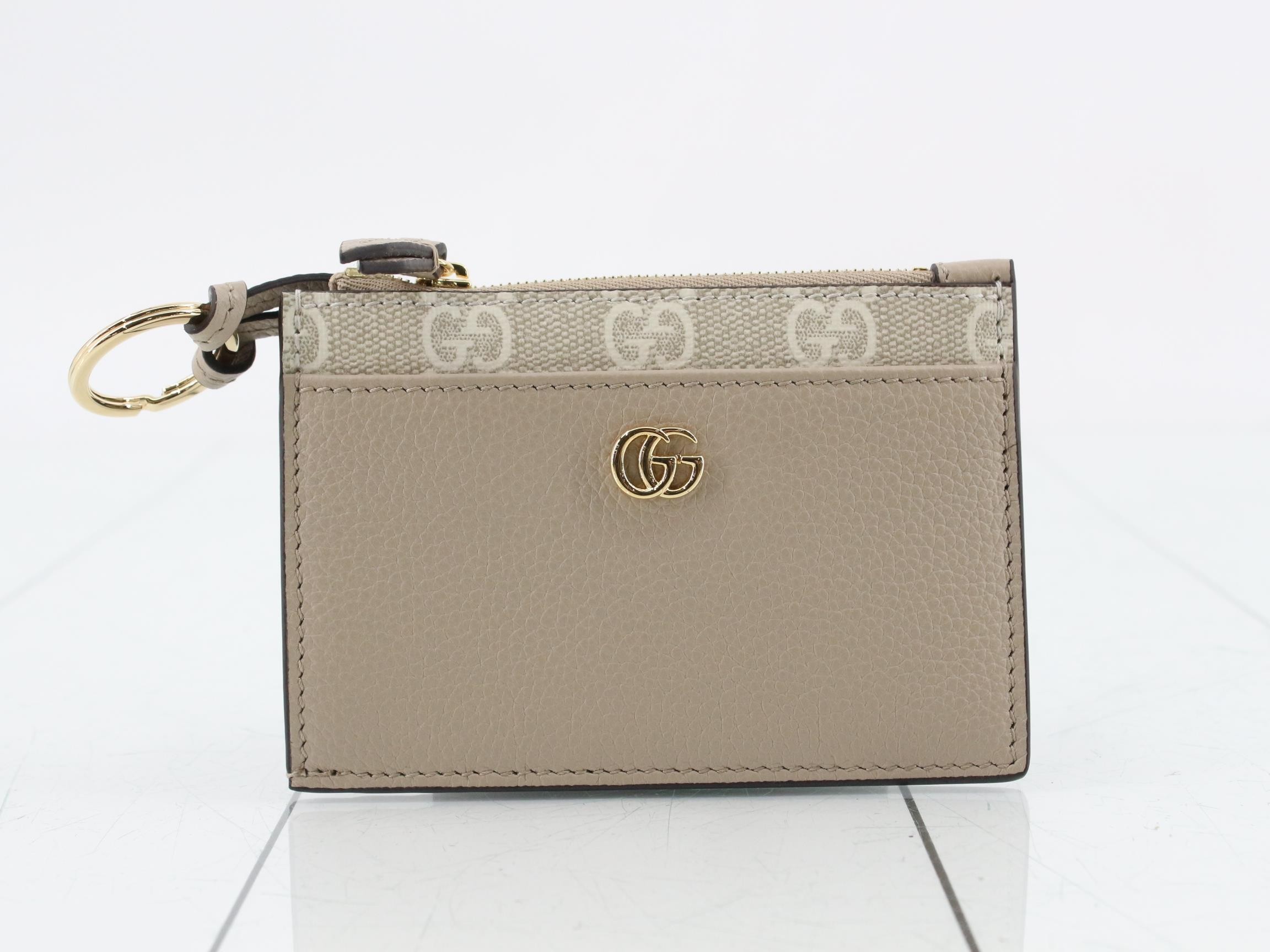 GG Canvas Double G Bi-color Coin Case