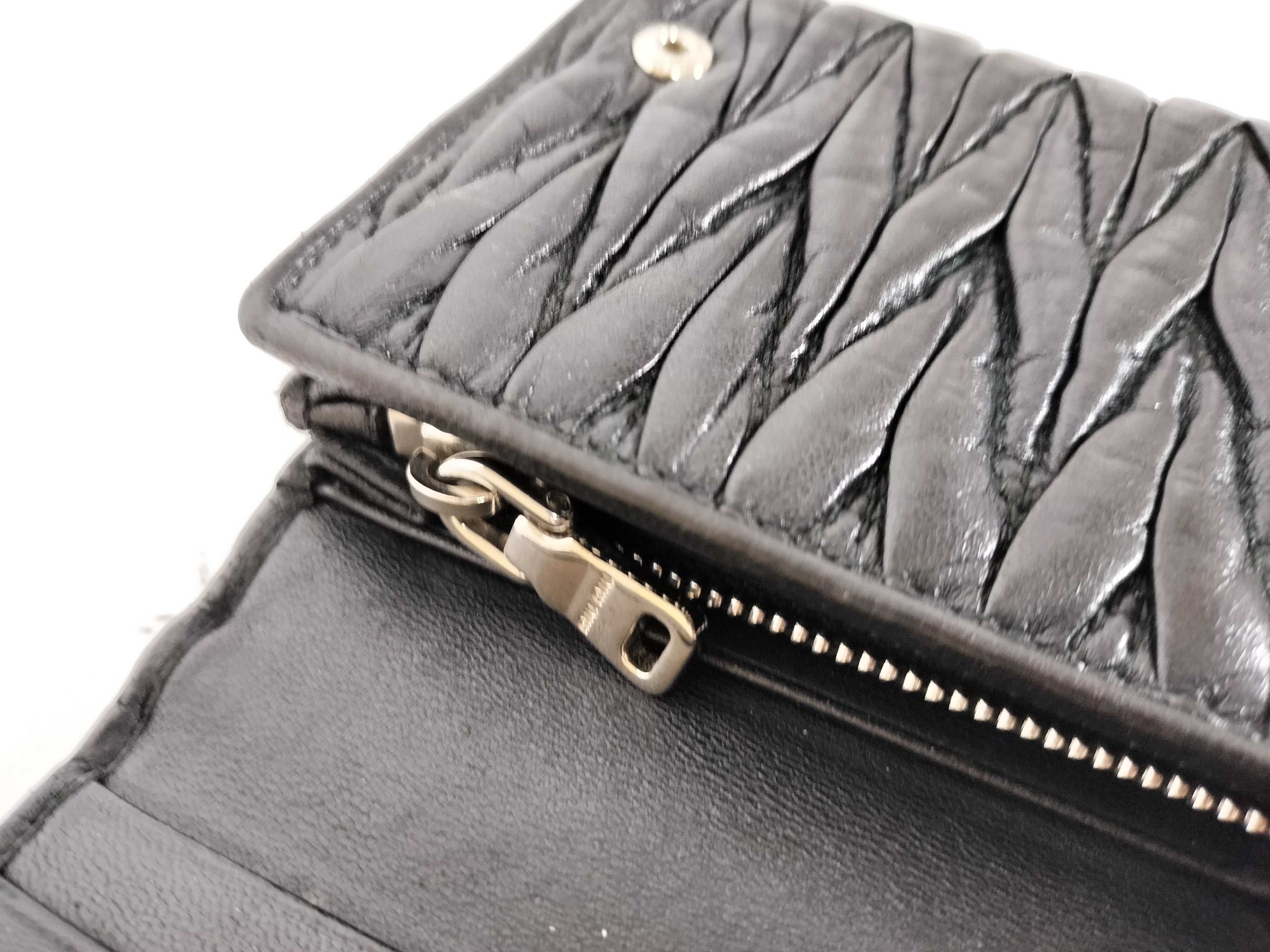 Matelassé Long Wallet with Miu Crystal Pass Case — view 11