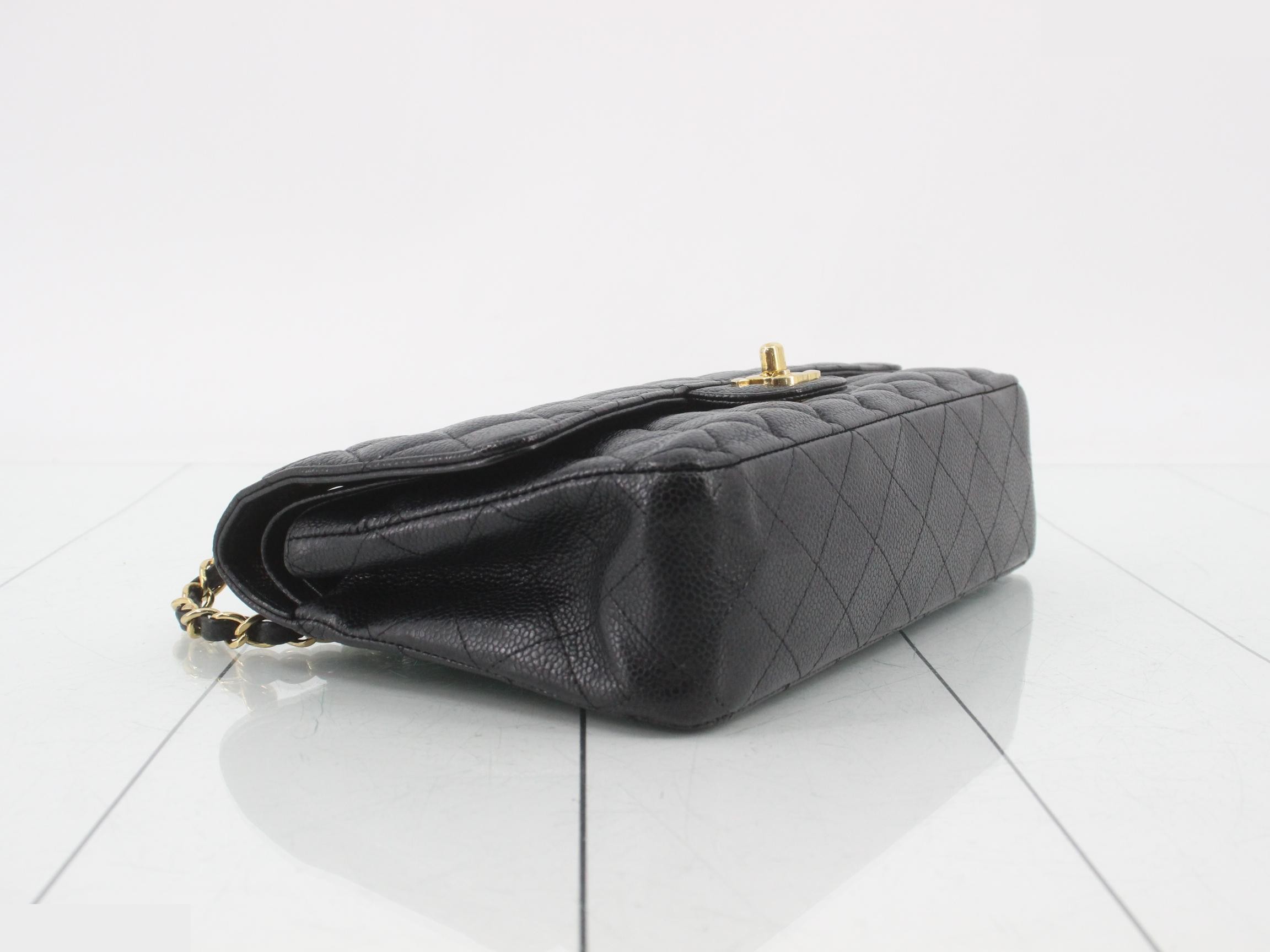 Caviar Double Flap 25 Chain Shoulder Bag Seal — view 5