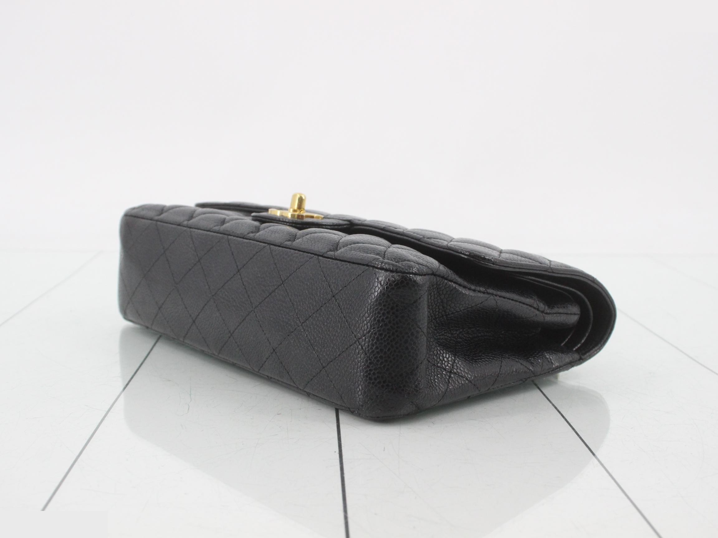 Caviar Double Flap 25 Chain Shoulder Bag Seal — view 6