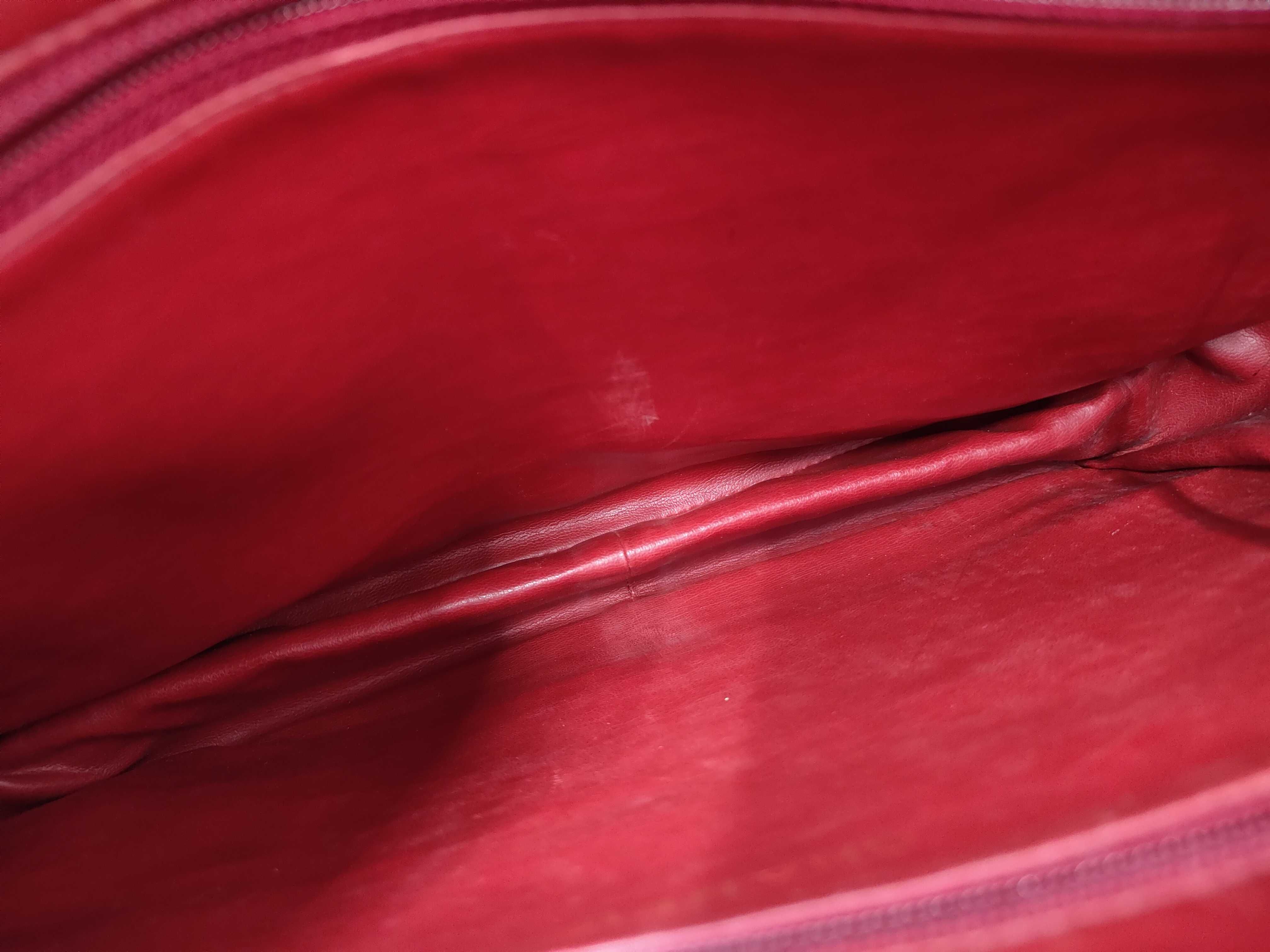 Chain Shoulder Bag, Triple Coco Mark, Red, Caviar Leather Shoulder Bag — view 11