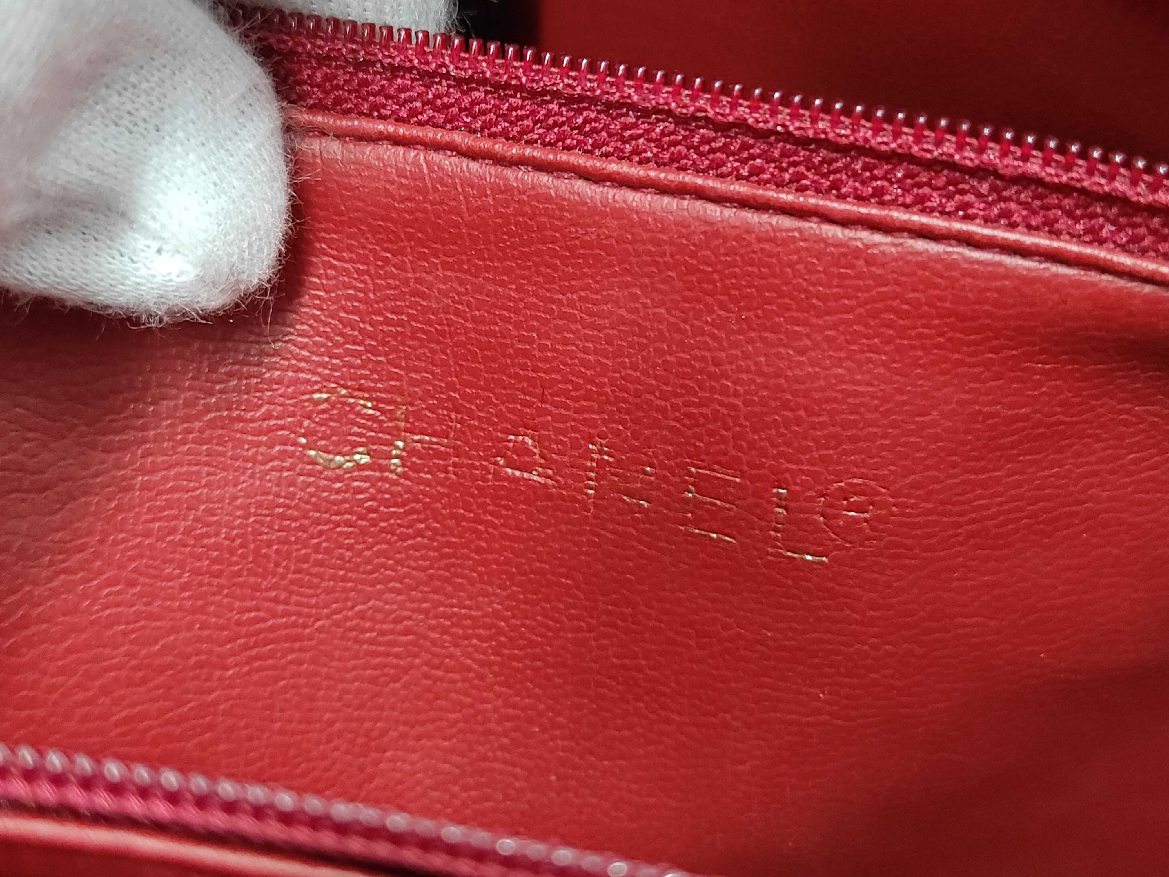 Chain Shoulder Bag, Triple Coco Mark, Red, Caviar Leather Shoulder Bag — view 12